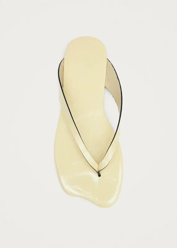 Echo Patent Cream Leather Sandals sold by Alohas