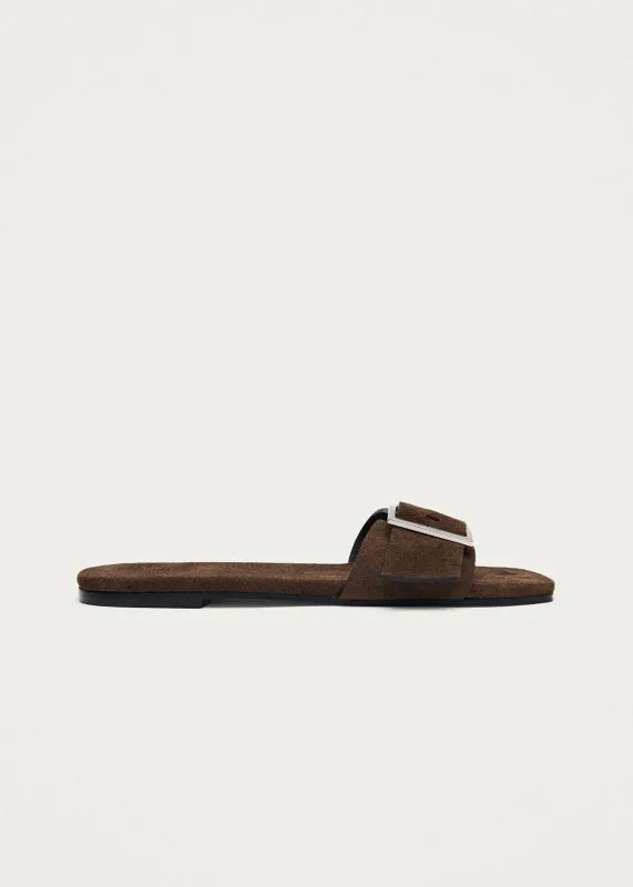 Vent Suede Brown Leather Sandals sold by Alohas