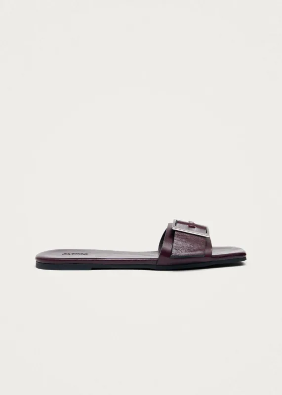 Vent Rift Burgundy Leather Sandals sold by Alohas