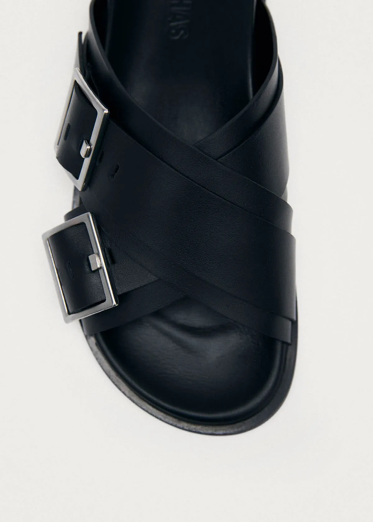 Caliza Black Leather Sandals sold by Alohas product image thumbnail 5