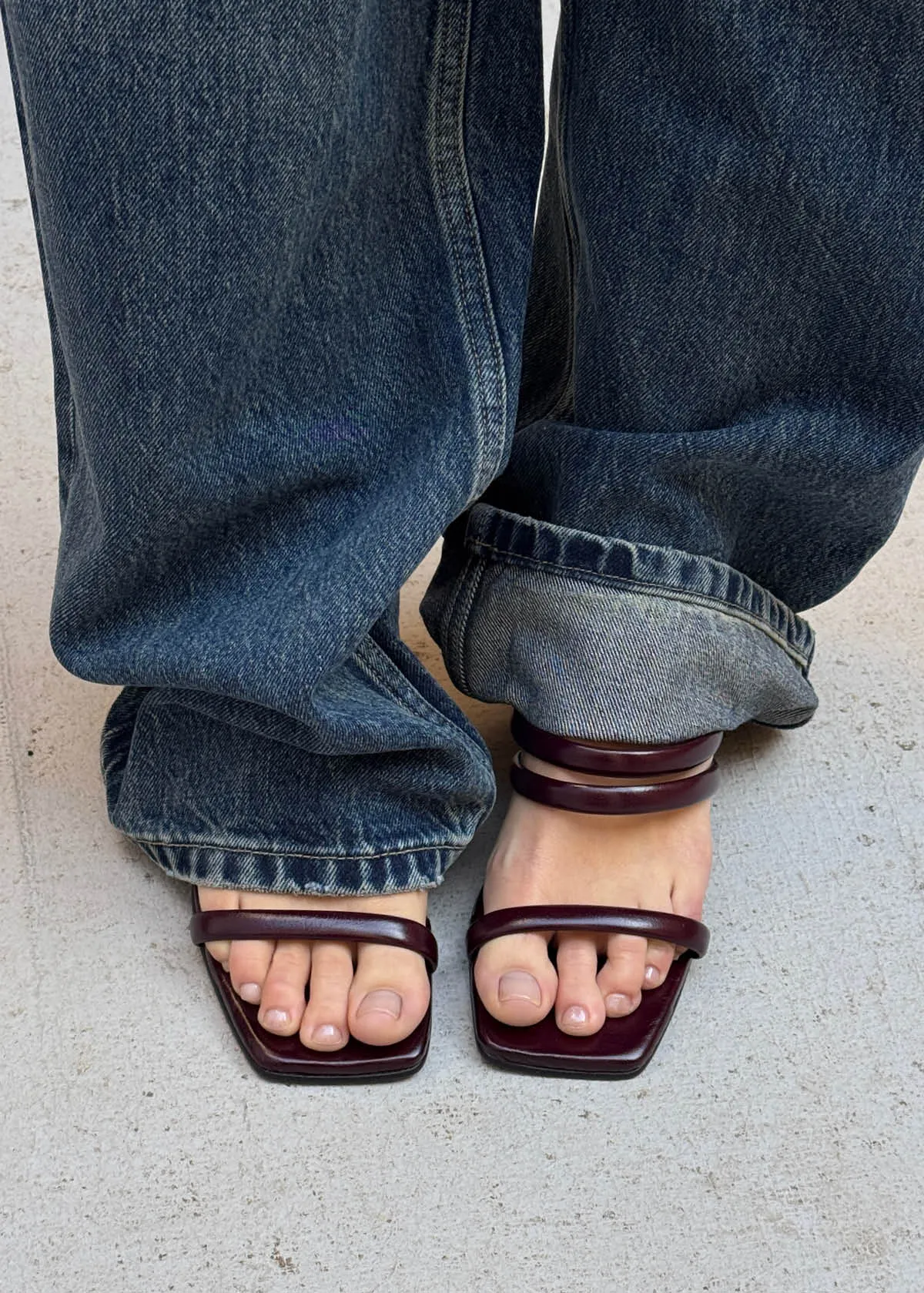 Indiana Rift Burgundy Leather Sandals sold by Alohas product image thumbnail 2