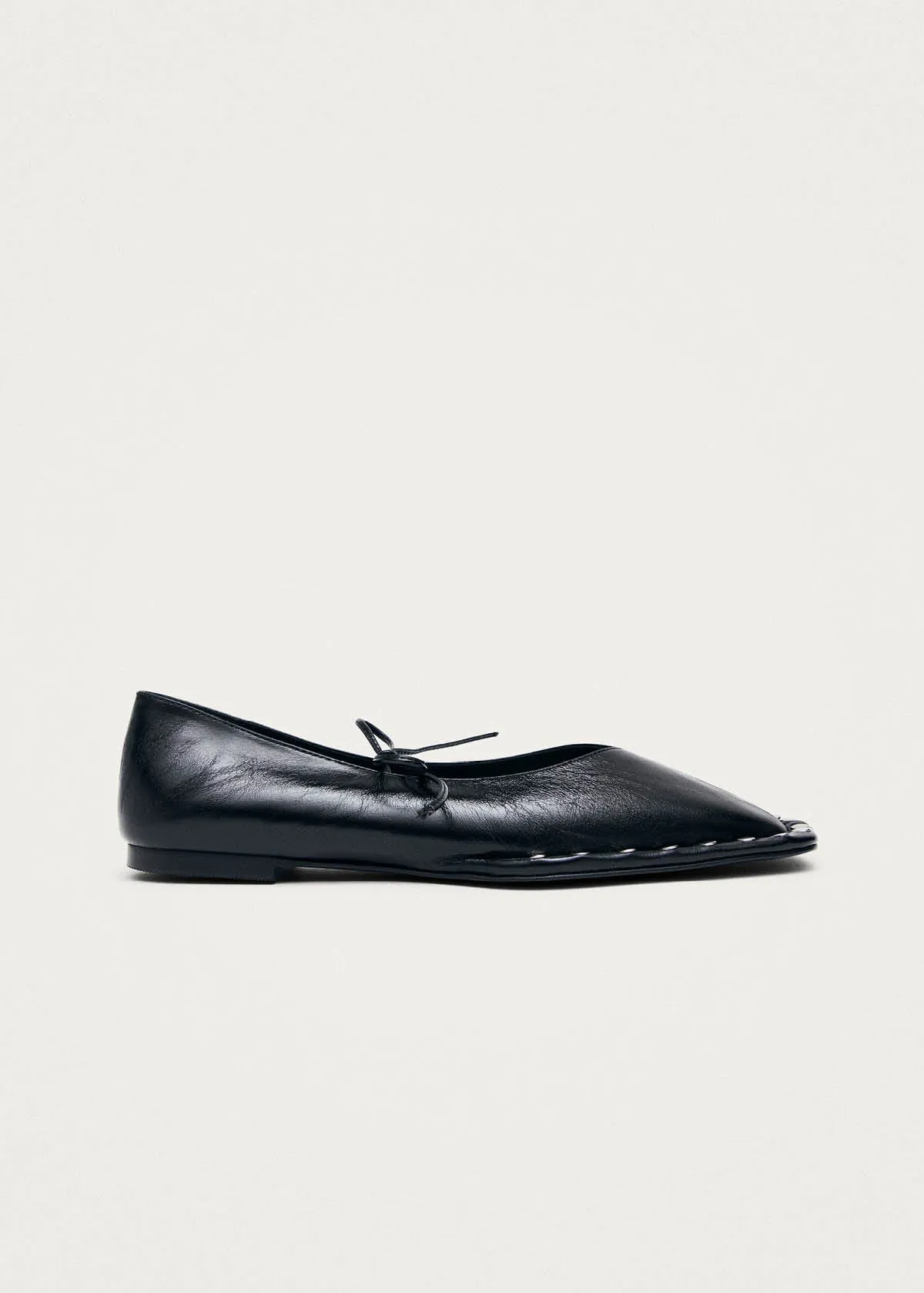 Sway Studs Rift Black Leather Ballet Flats sold by Alohas product image thumbnail 4