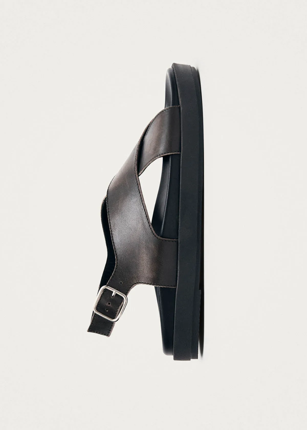 Nico Vintage Effect Brown Leather Sandals sold by Alohas product image thumbnail 4