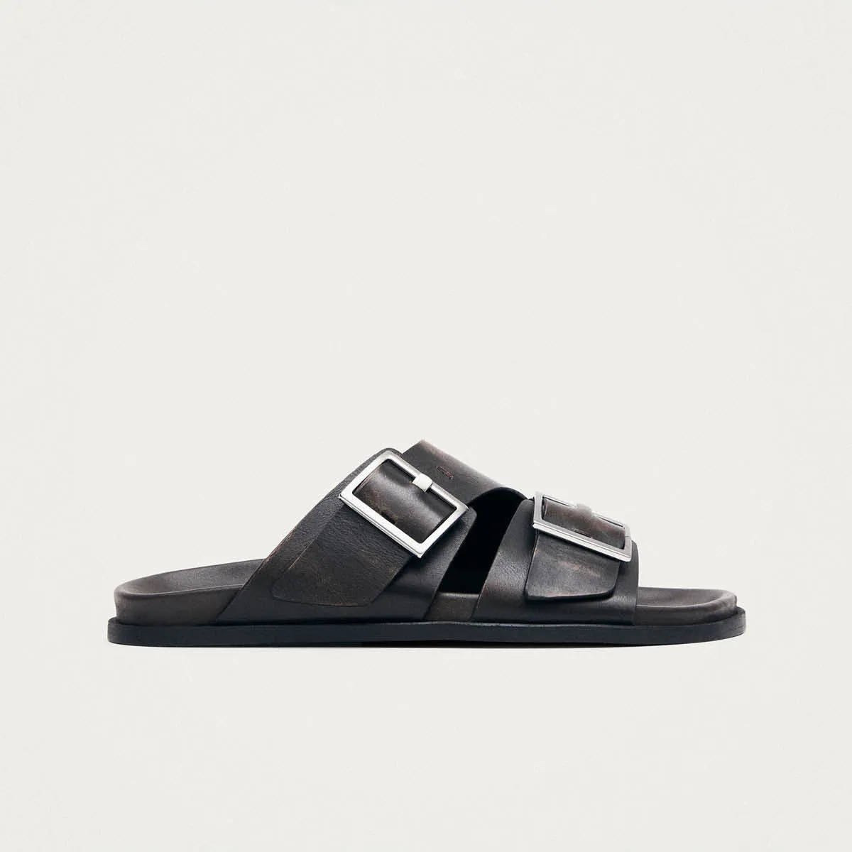 Alba Vintage Effect Brown Leather Sandals sold by Alohas product image thumbnail 3