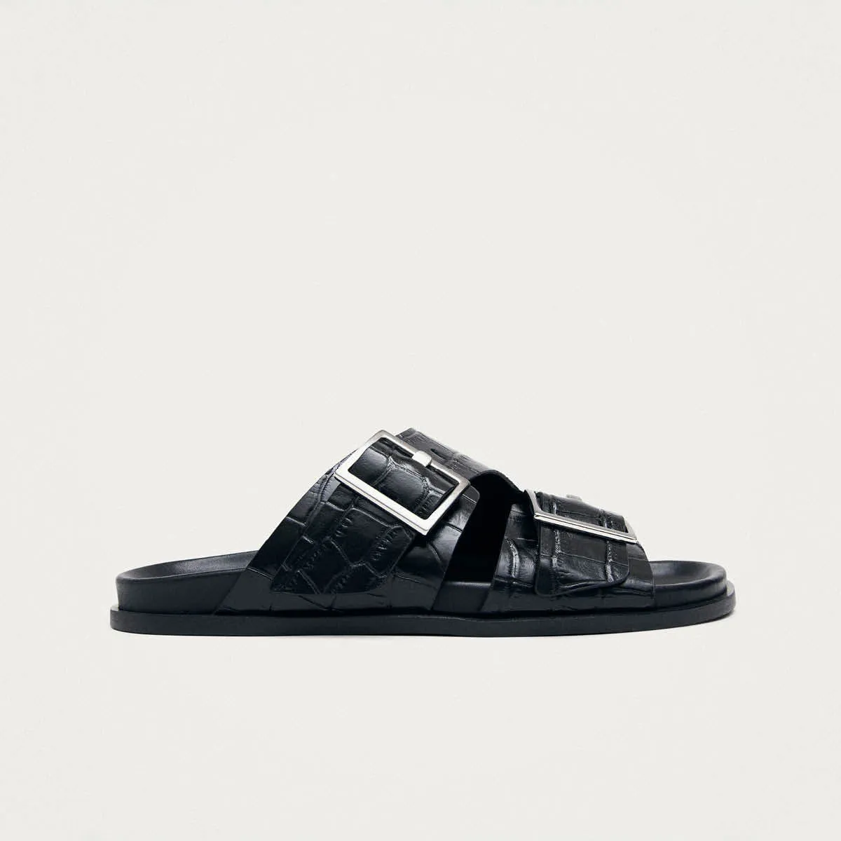 Alba Alli Black Leather Sandals sold by Alohas product image thumbnail 3
