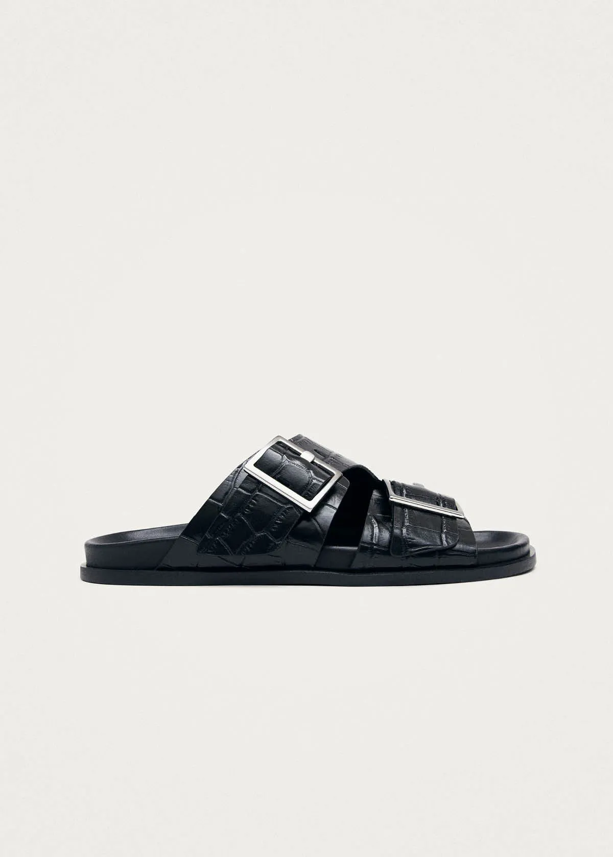 Alba Alli Black Leather Sandals sold by Alohas