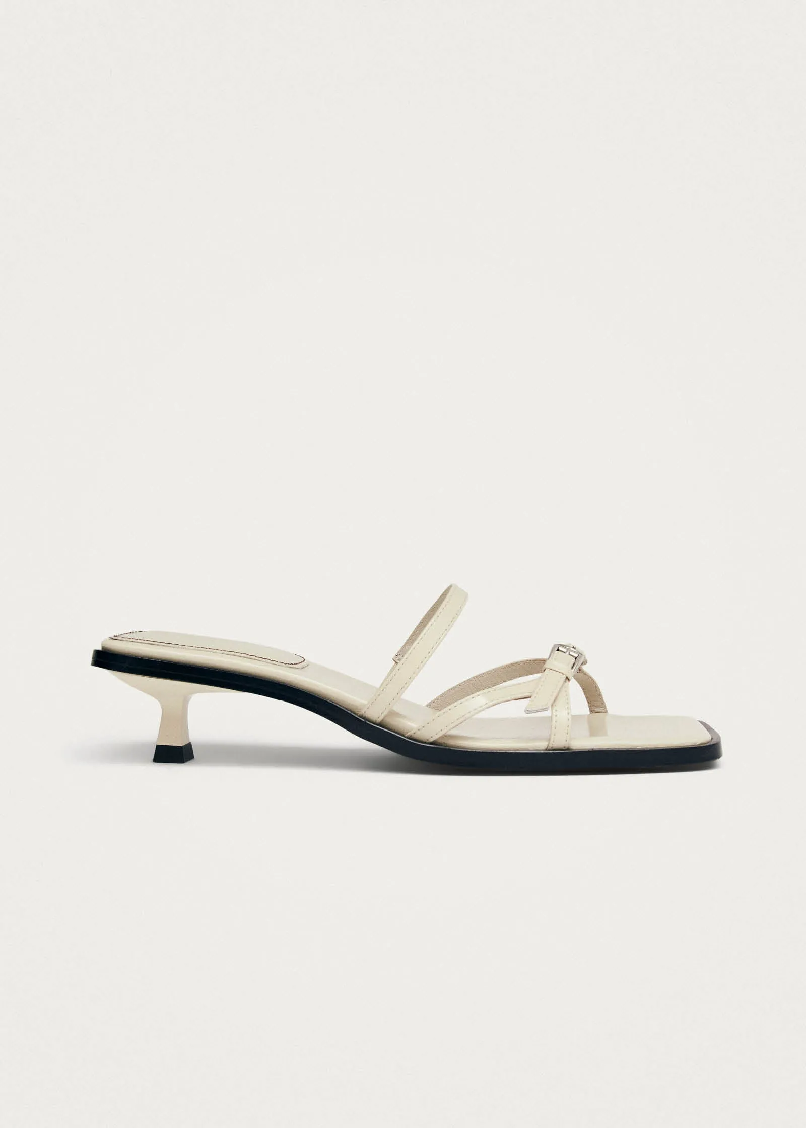 Liko Patent Cream Leather Sandals sold by Alohas