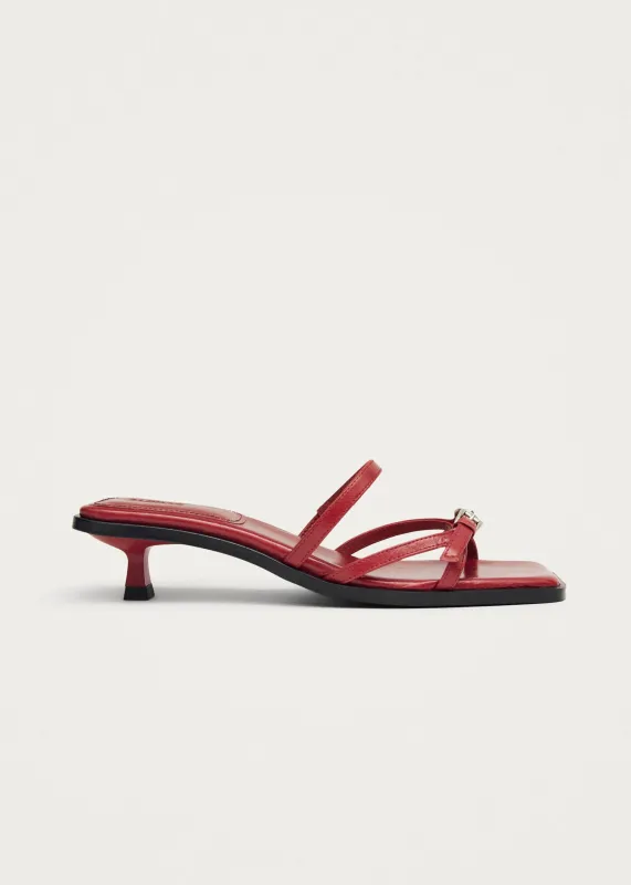 Liko Rift Red Leather Sandals sold by Alohas