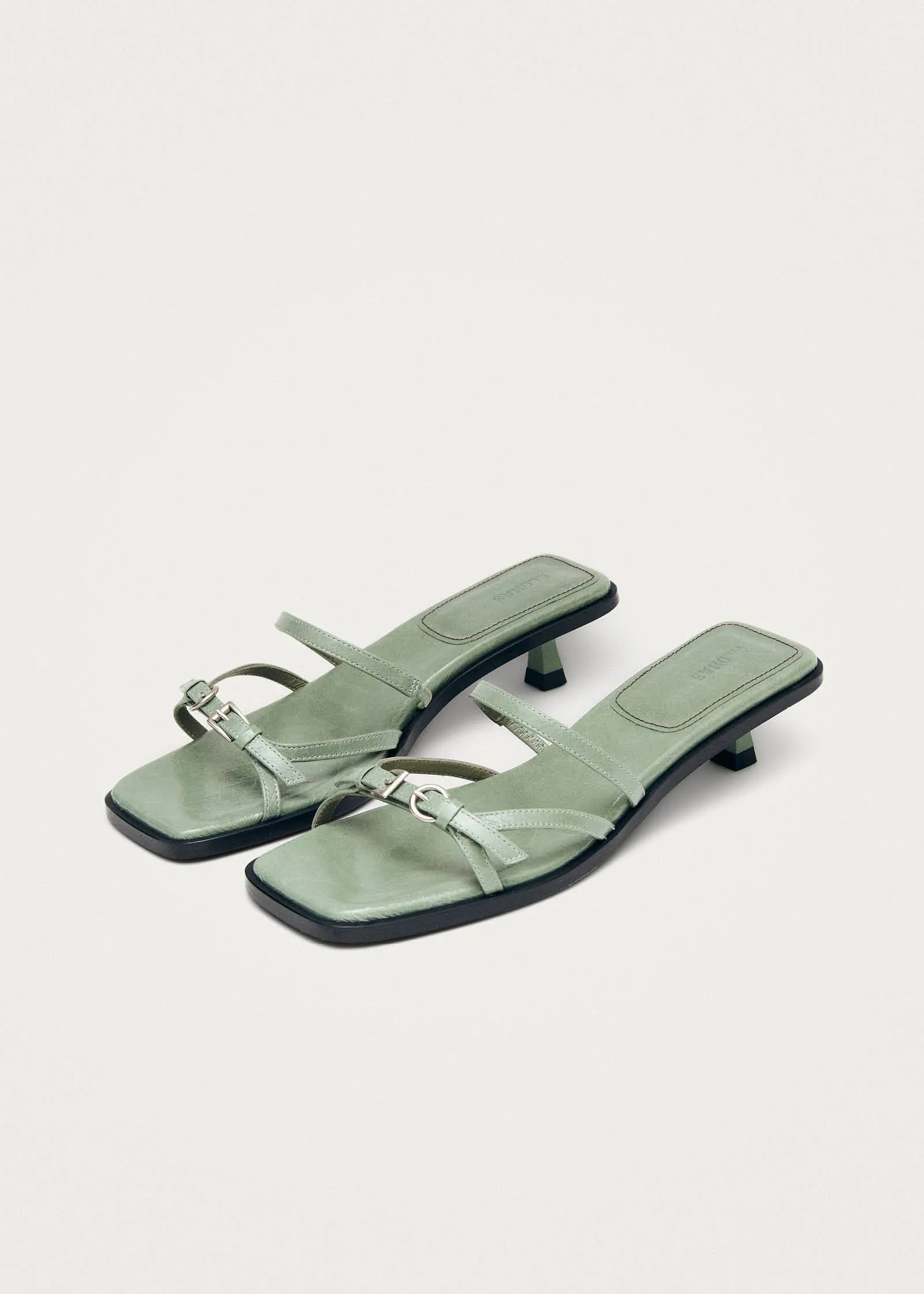 Liko Patent Matcha Leather Sandals sold by Alohas product image thumbnail 2