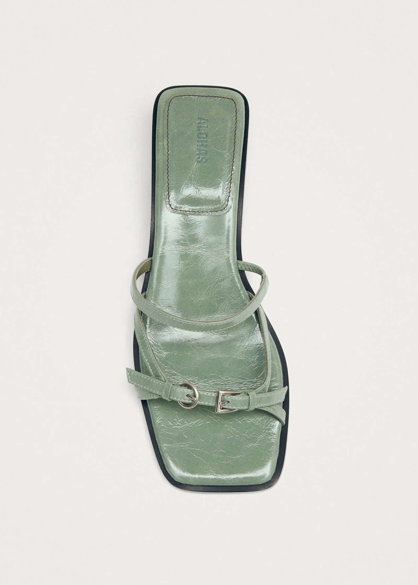 Liko Patent Matcha Leather Sandals sold by Alohas product image thumbnail 5