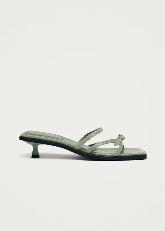 Liko Patent Matcha Leather Sandals made by Alohas