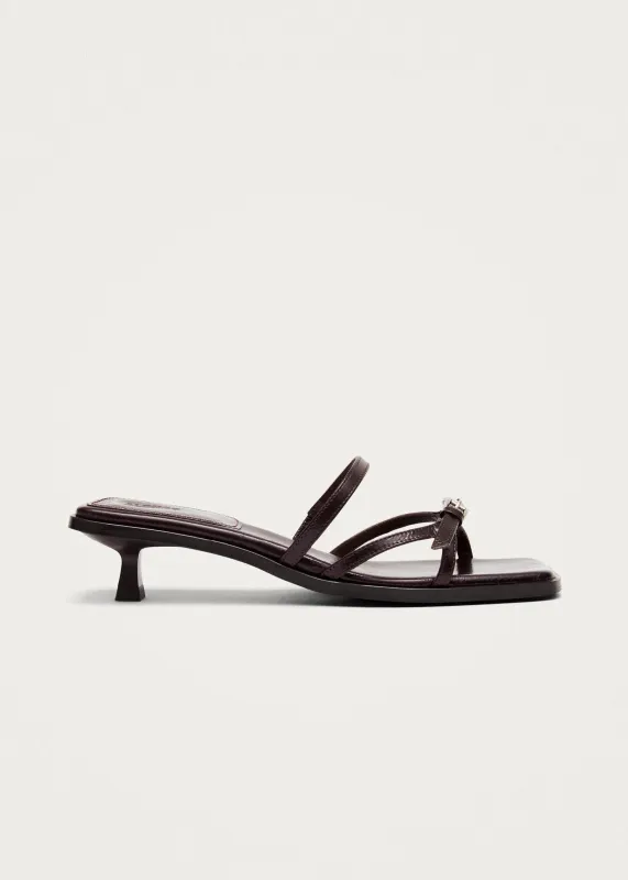 Liko Rift Dark Brown Leather Sandals sold by Alohas