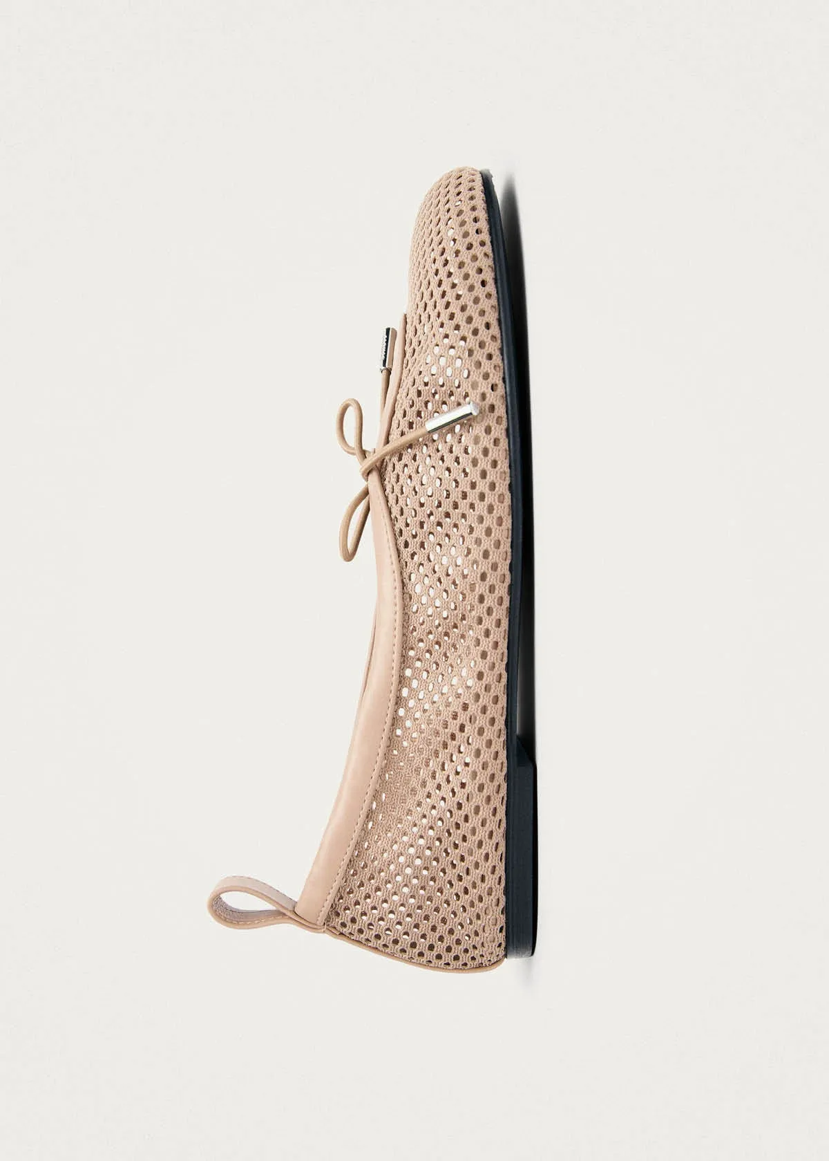 Rosalind Mesh Beige Leather Ballet Flats sold by Alohas product image thumbnail 2