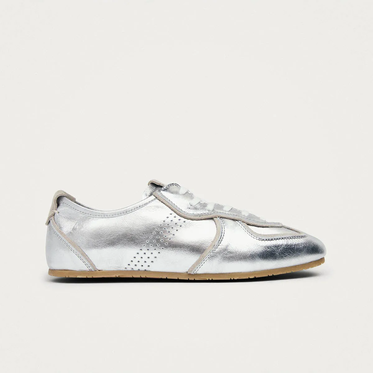 Tb.1930 Shimmer Silver & Cream Leather Sneakers sold by Alohas product image thumbnail 3