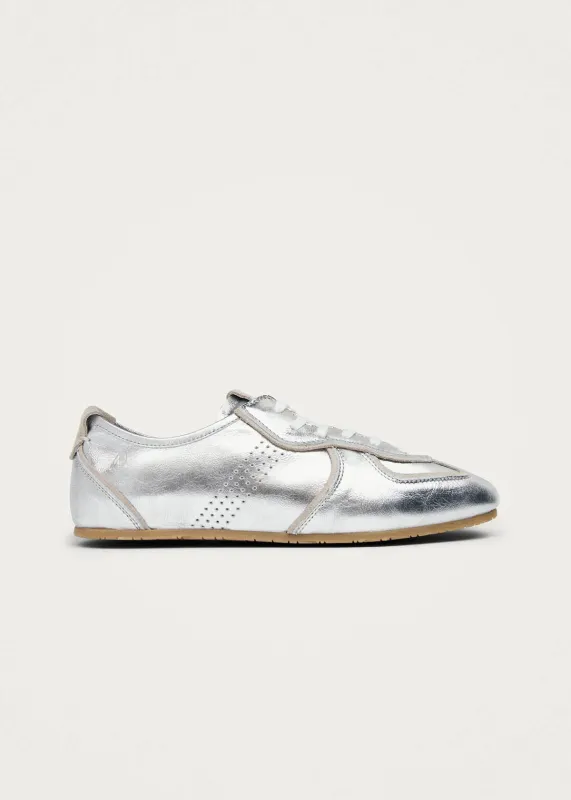 Tb.1930 Shimmer Silver & Cream Leather Sneakers made by Alohas