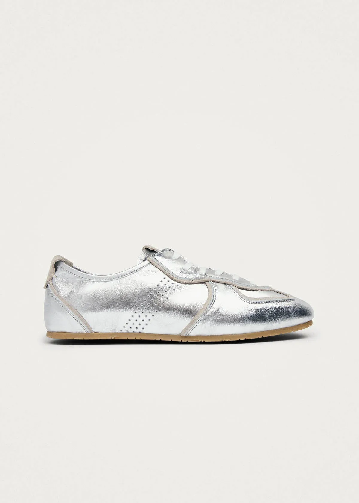 Tb.1930 Shimmer Silver & Cream Leather Sneakers sold by Alohas