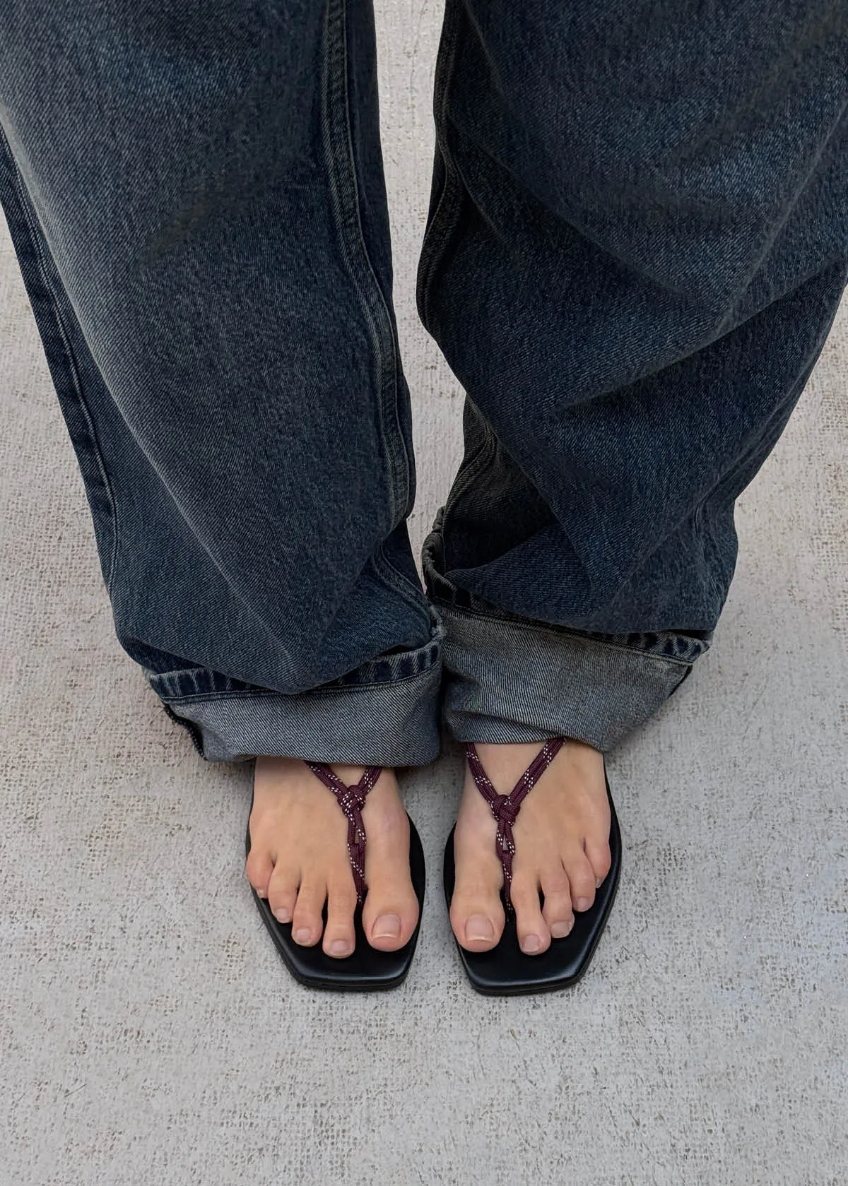 Amelya Burgundy Leather Sandals sold by Alohas product image thumbnail 2