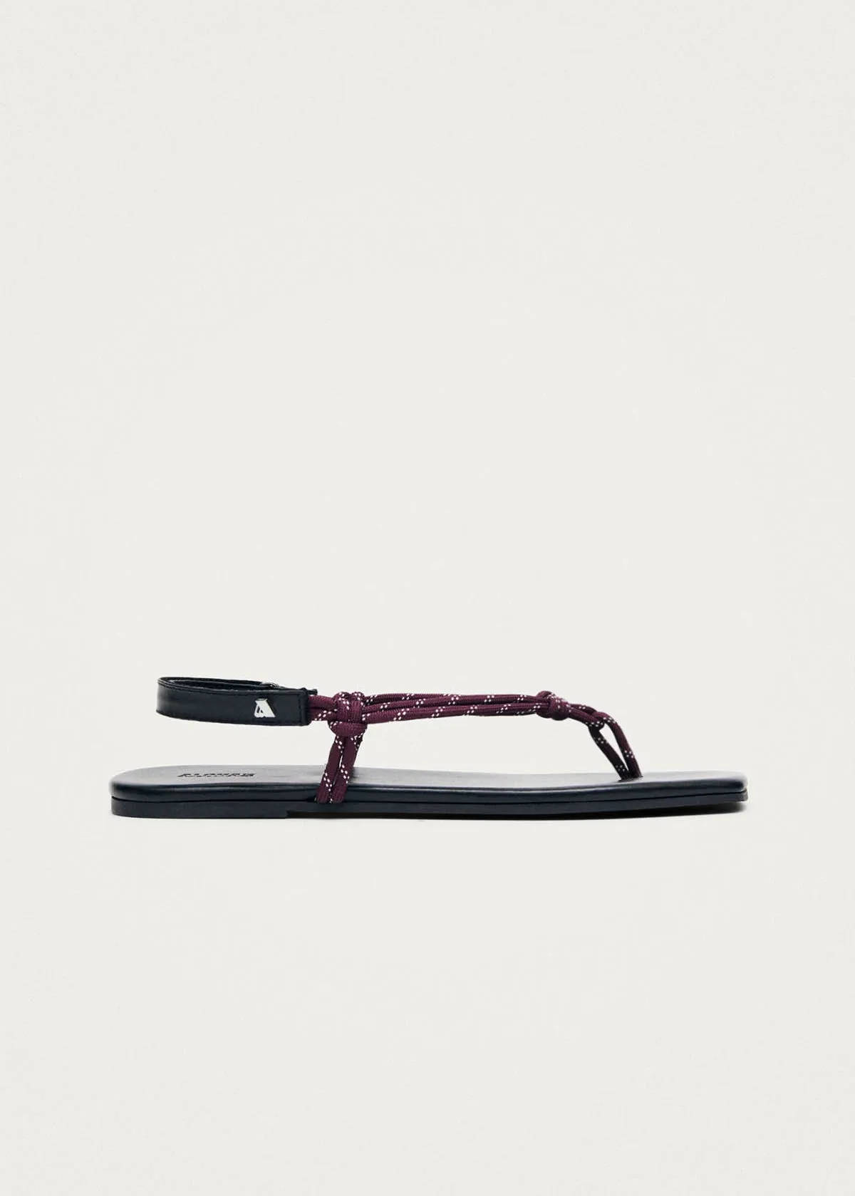 Amelya Burgundy Leather Sandals sold by Alohas