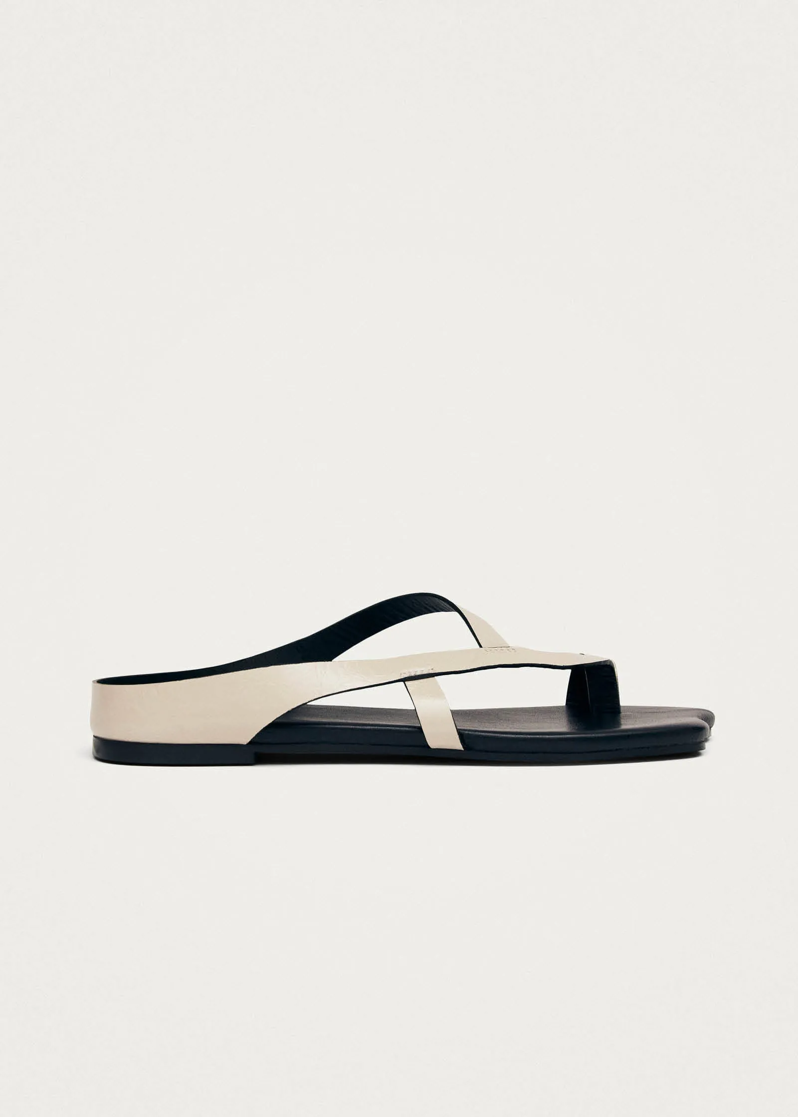 Dawn Rift Cream Leather Sandals sold by Alohas