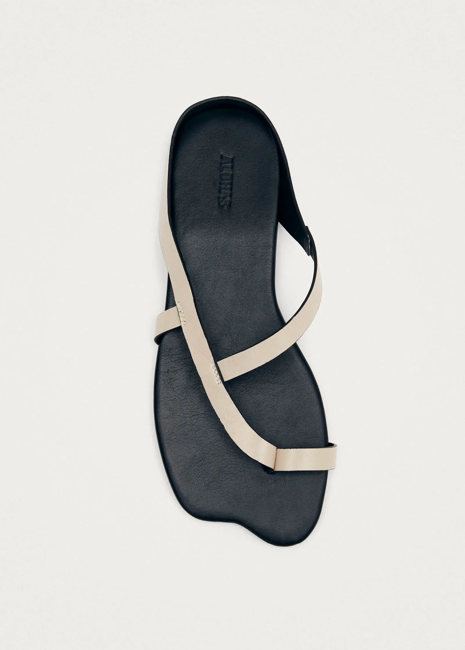 Dawn Rift Cream Leather Sandals sold by Alohas product image thumbnail 5