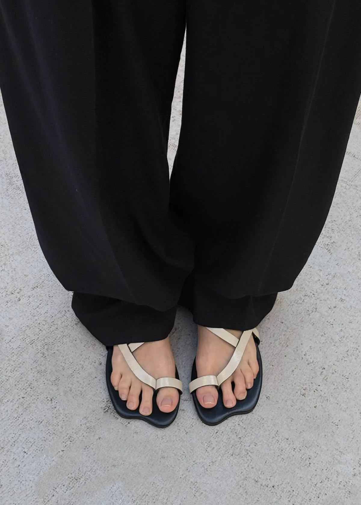 Dawn Rift Cream Leather Sandals sold by Alohas product image thumbnail 2