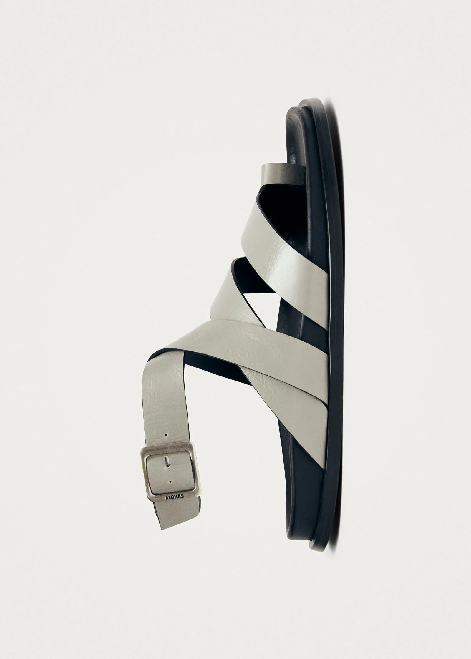 Tide Rift Grey Leather Sandals sold by Alohas product image thumbnail 4