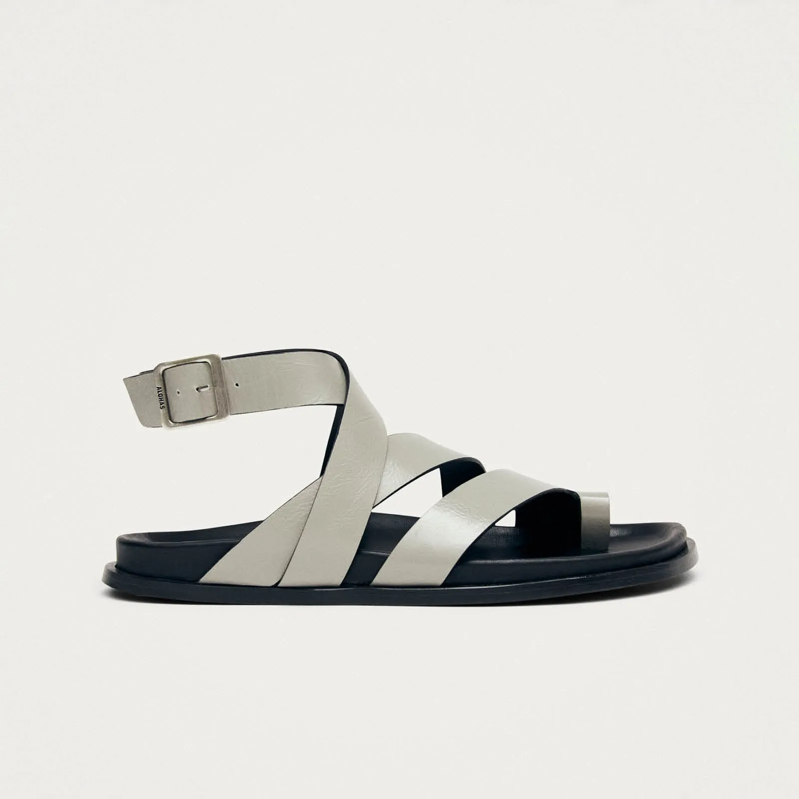 Tide Rift Grey Leather Sandals sold by Alohas product image thumbnail 3