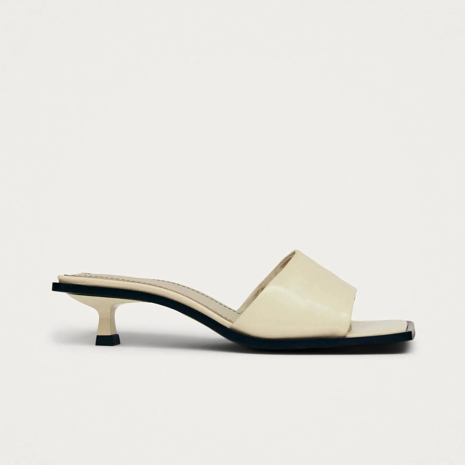 Kia Patent Cream Leather Sandals sold by Alohas product image thumbnail 3