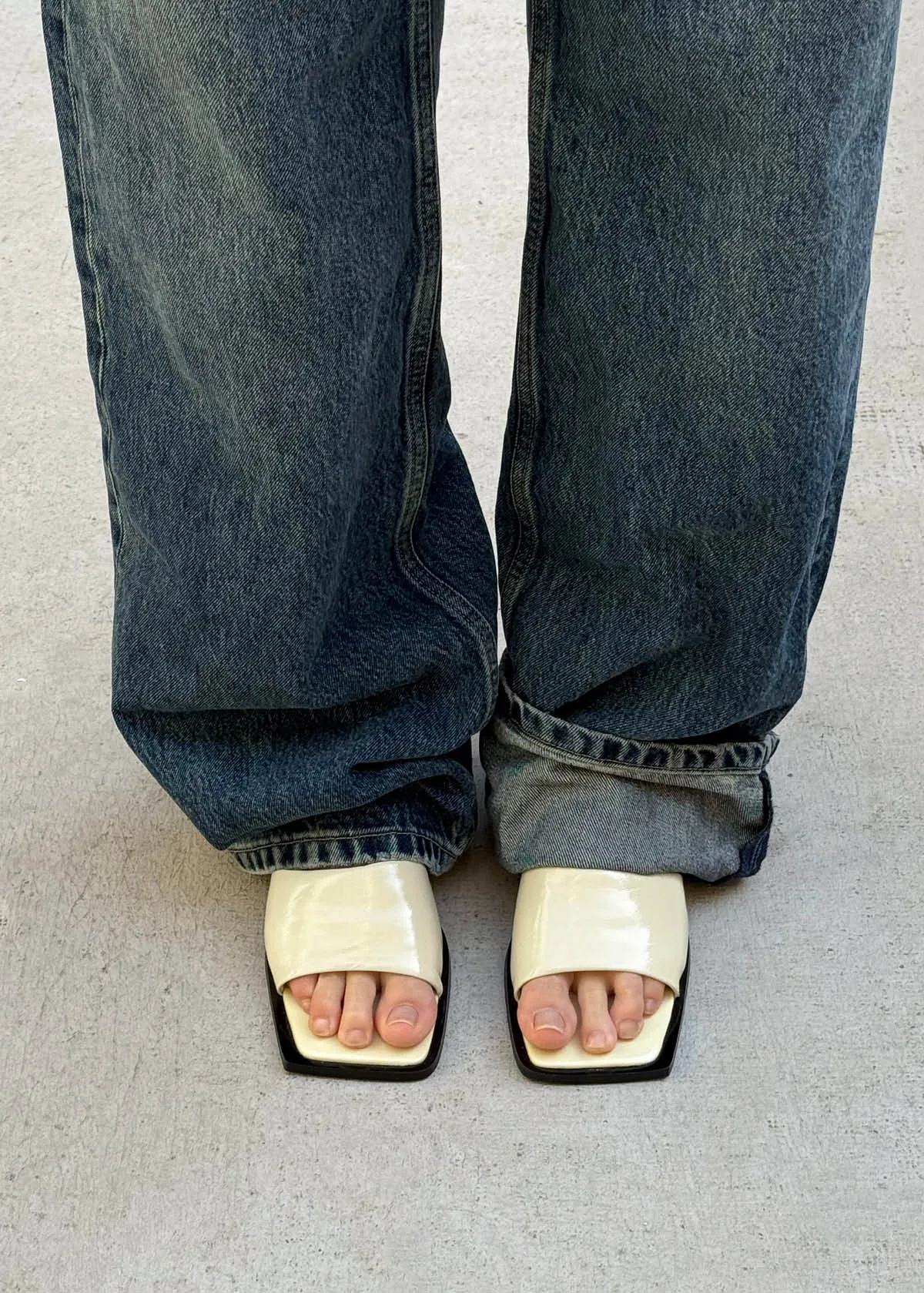 Kia Patent Cream Leather Sandals sold by Alohas product image thumbnail 2