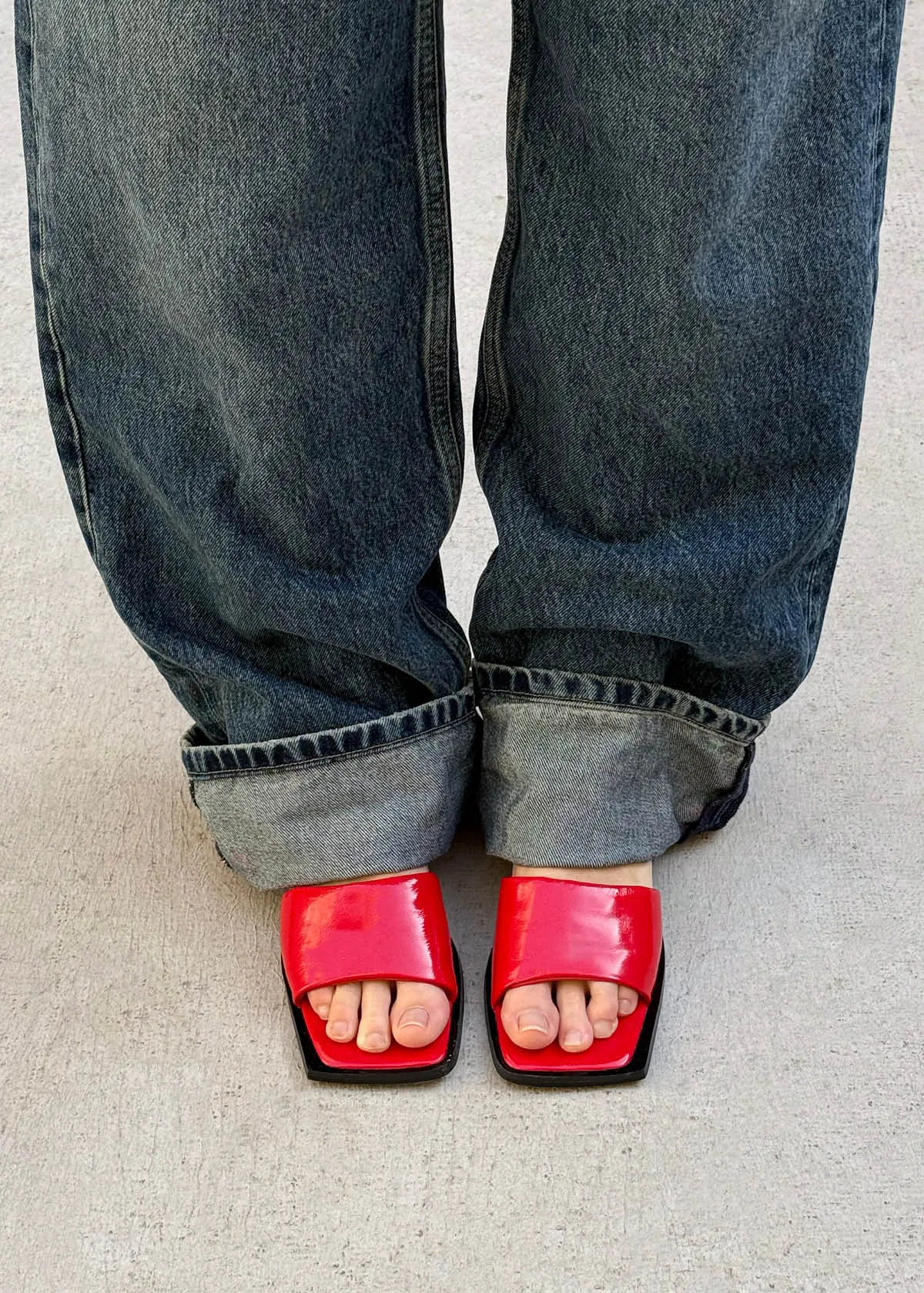 Kia Patent Red Leather Sandals sold by Alohas product image thumbnail 2