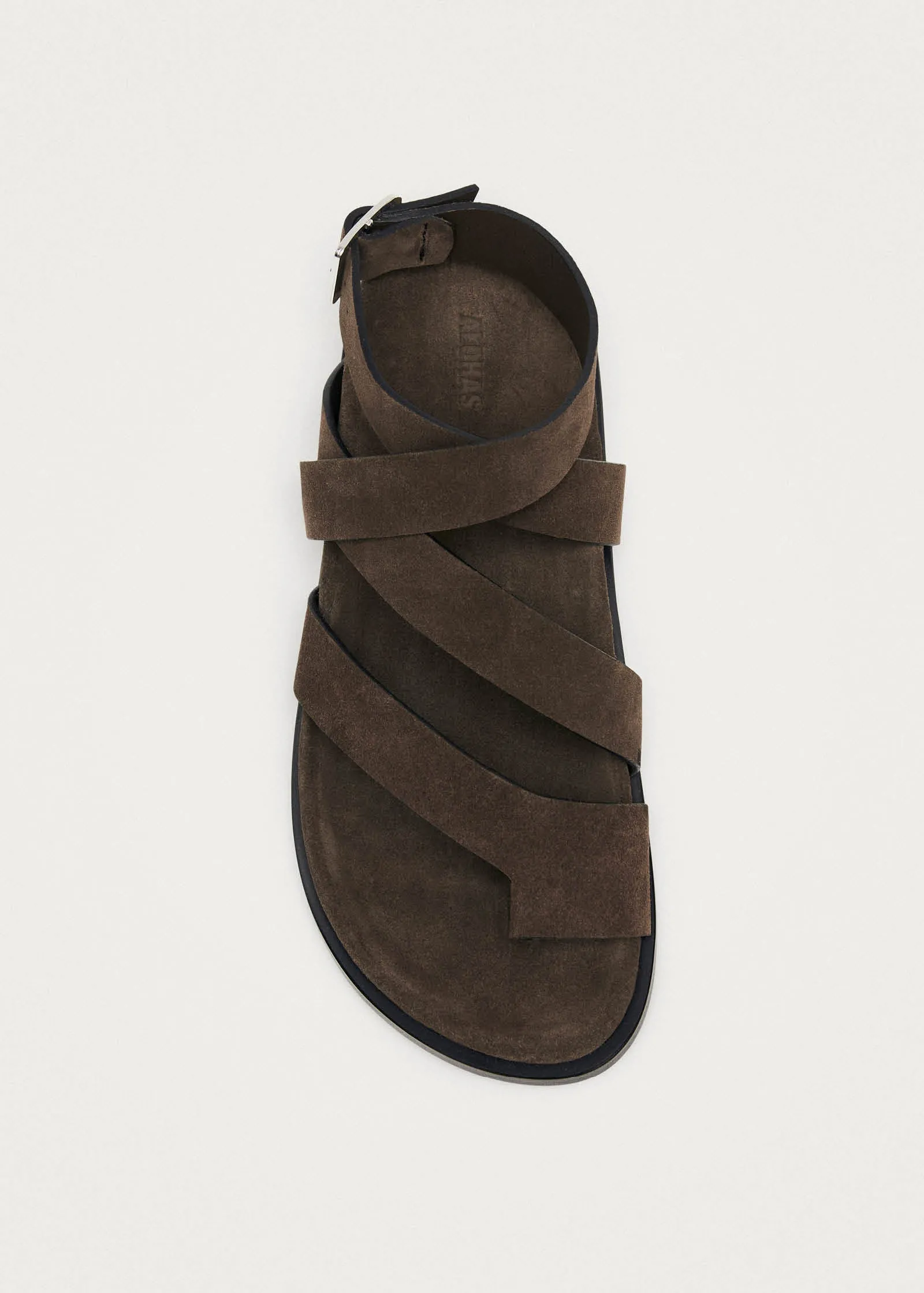 Tide Suede Brown Leather Sandals sold by Alohas product image thumbnail 5