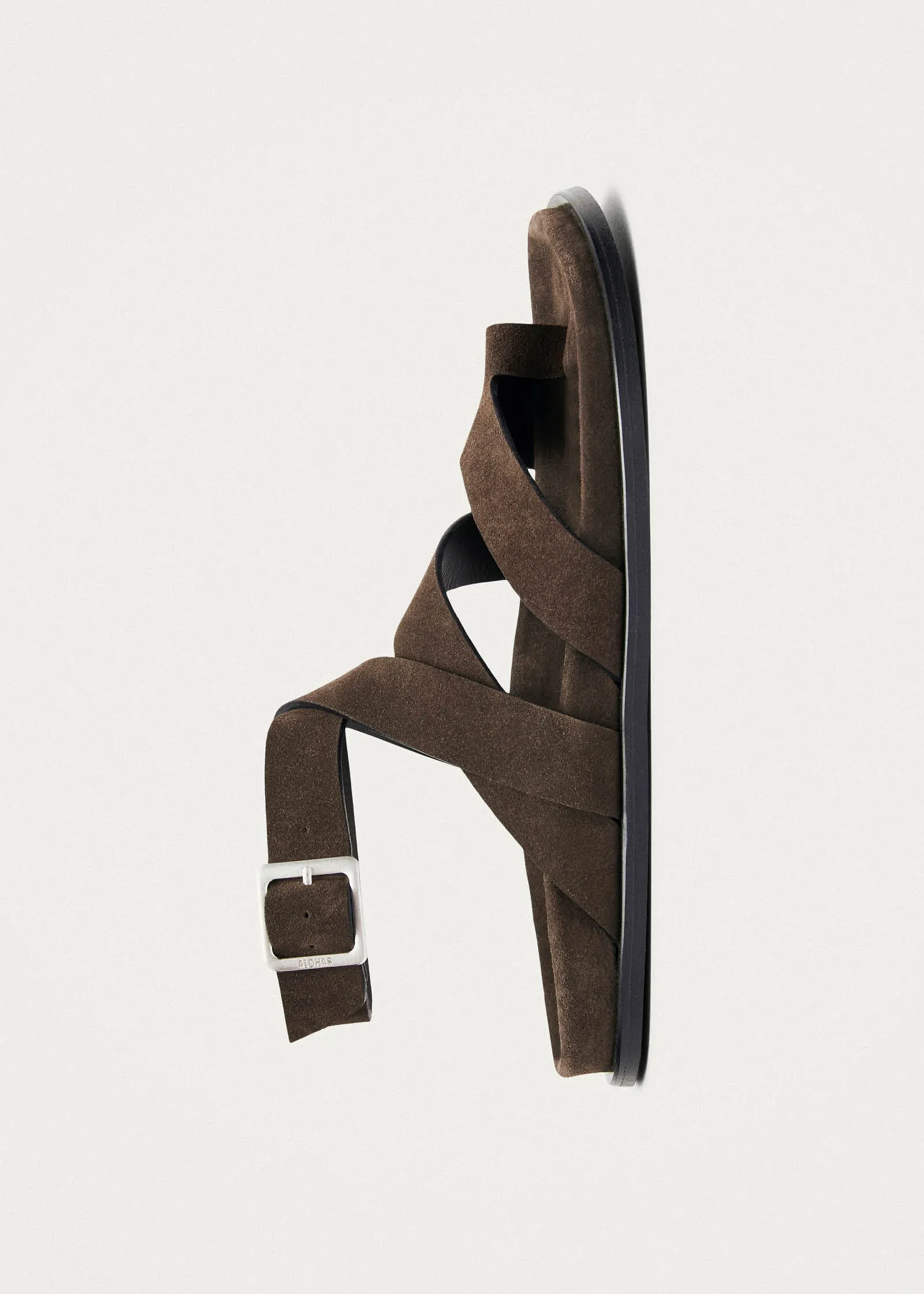Tide Suede Brown Leather Sandals sold by Alohas product image thumbnail 4