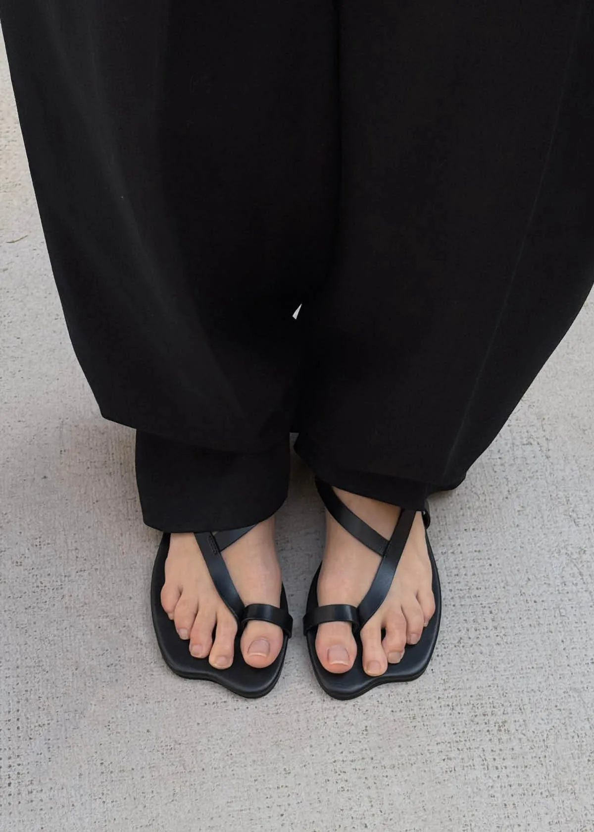 Dawn Black Leather Sandals sold by Alohas product image thumbnail 2