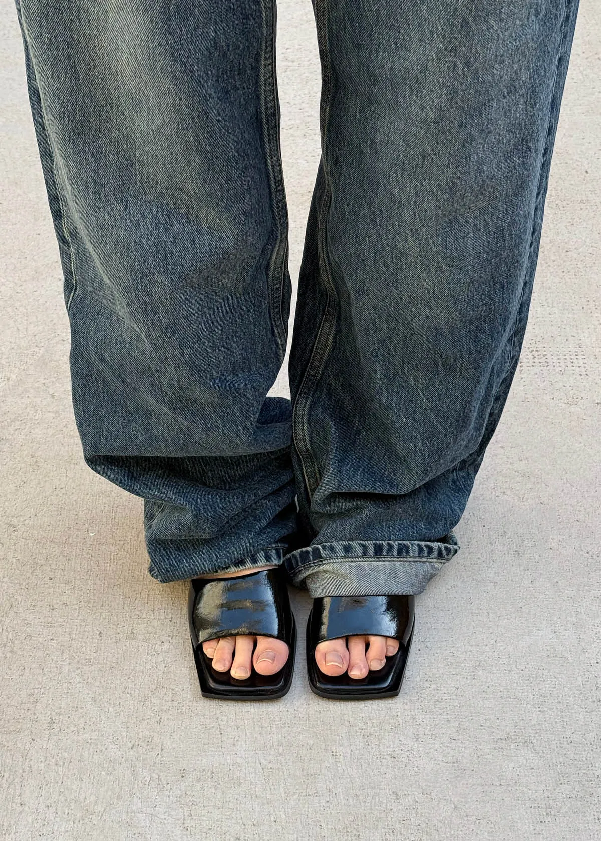 Kia Patent Black Leather Sandals sold by Alohas product image thumbnail 2