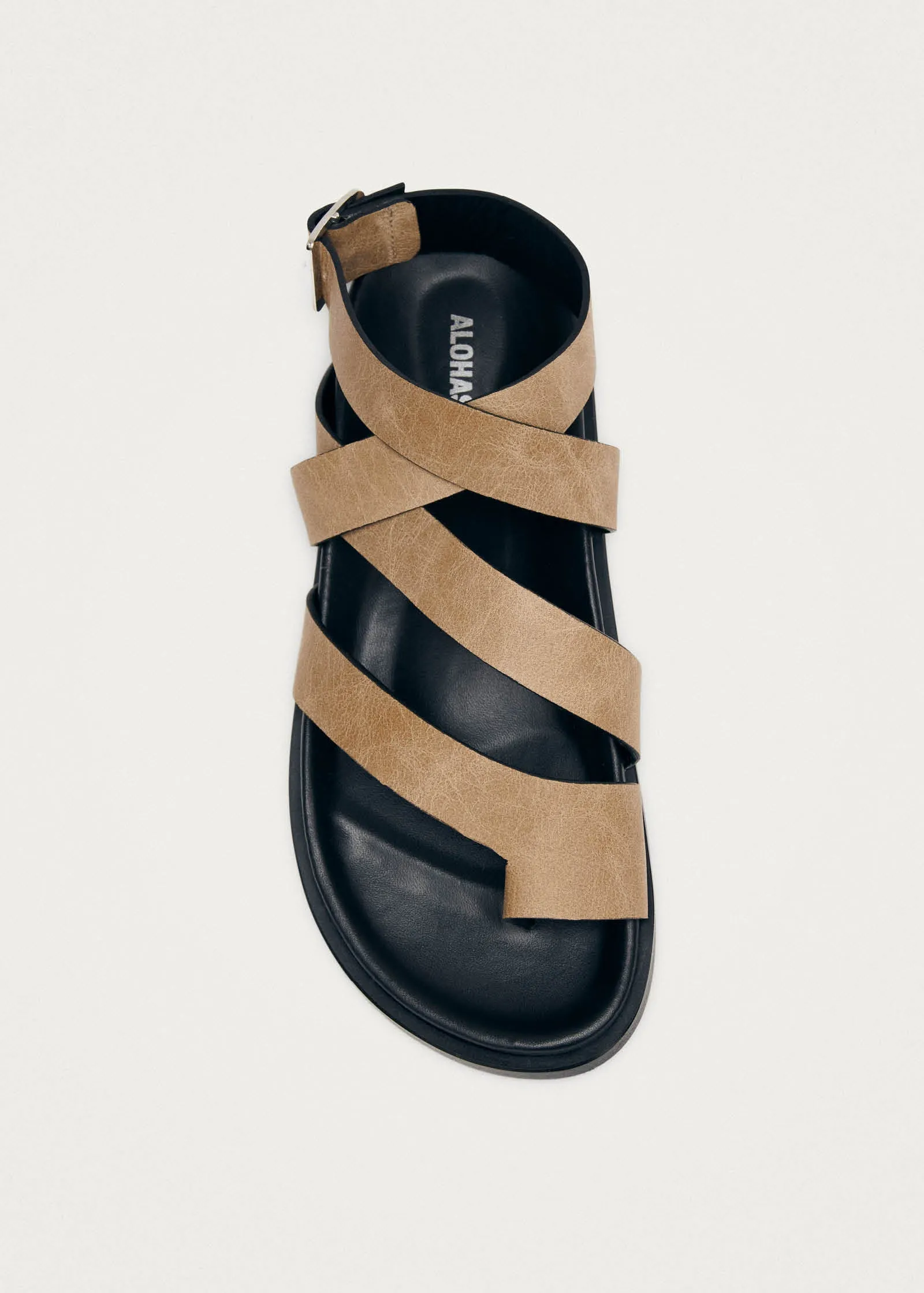 Tide Vintage Beige Leather Sandals sold by Alohas product image thumbnail 5