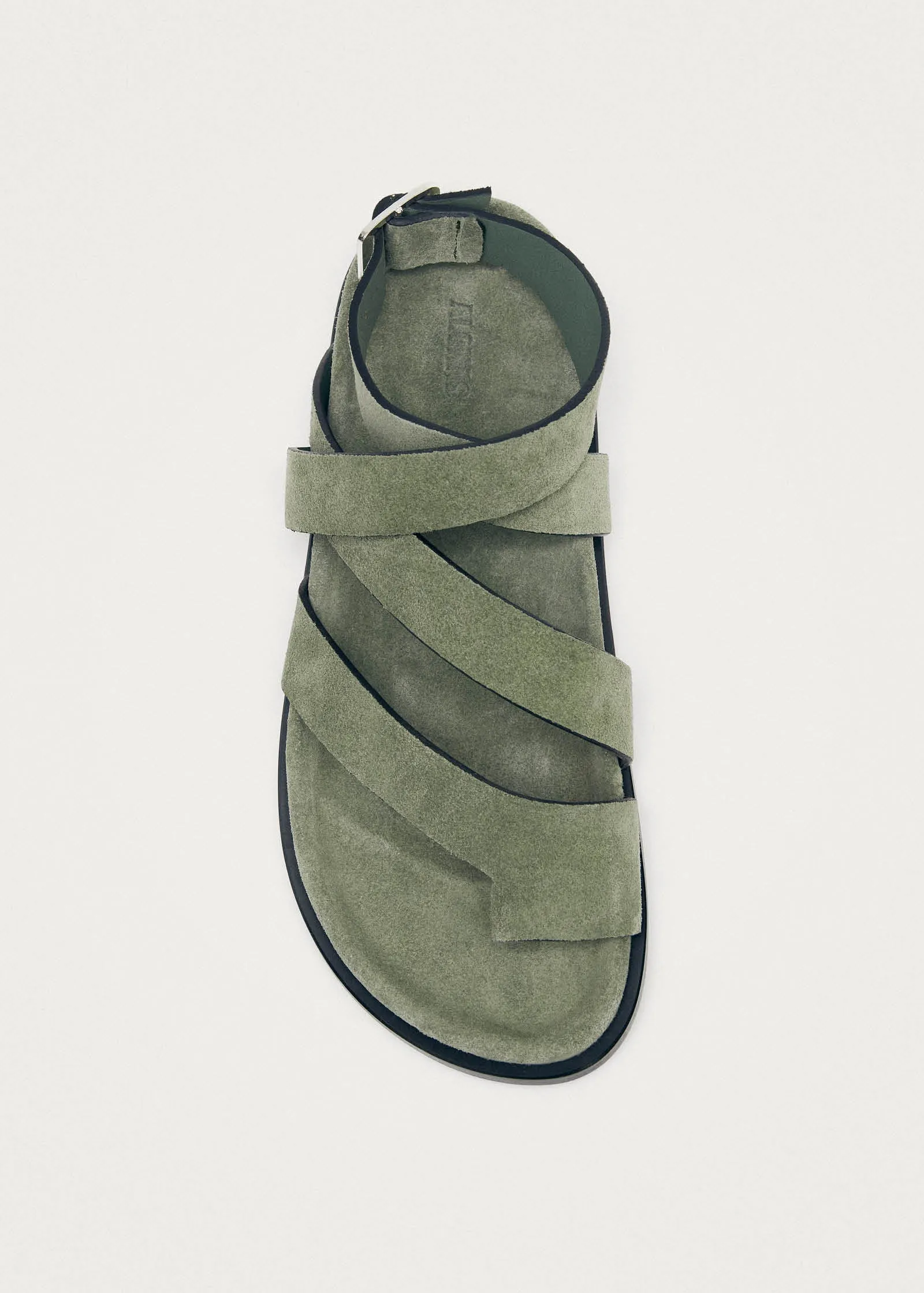 Tide Suede Green Leather Sandals sold by Alohas product image thumbnail 5