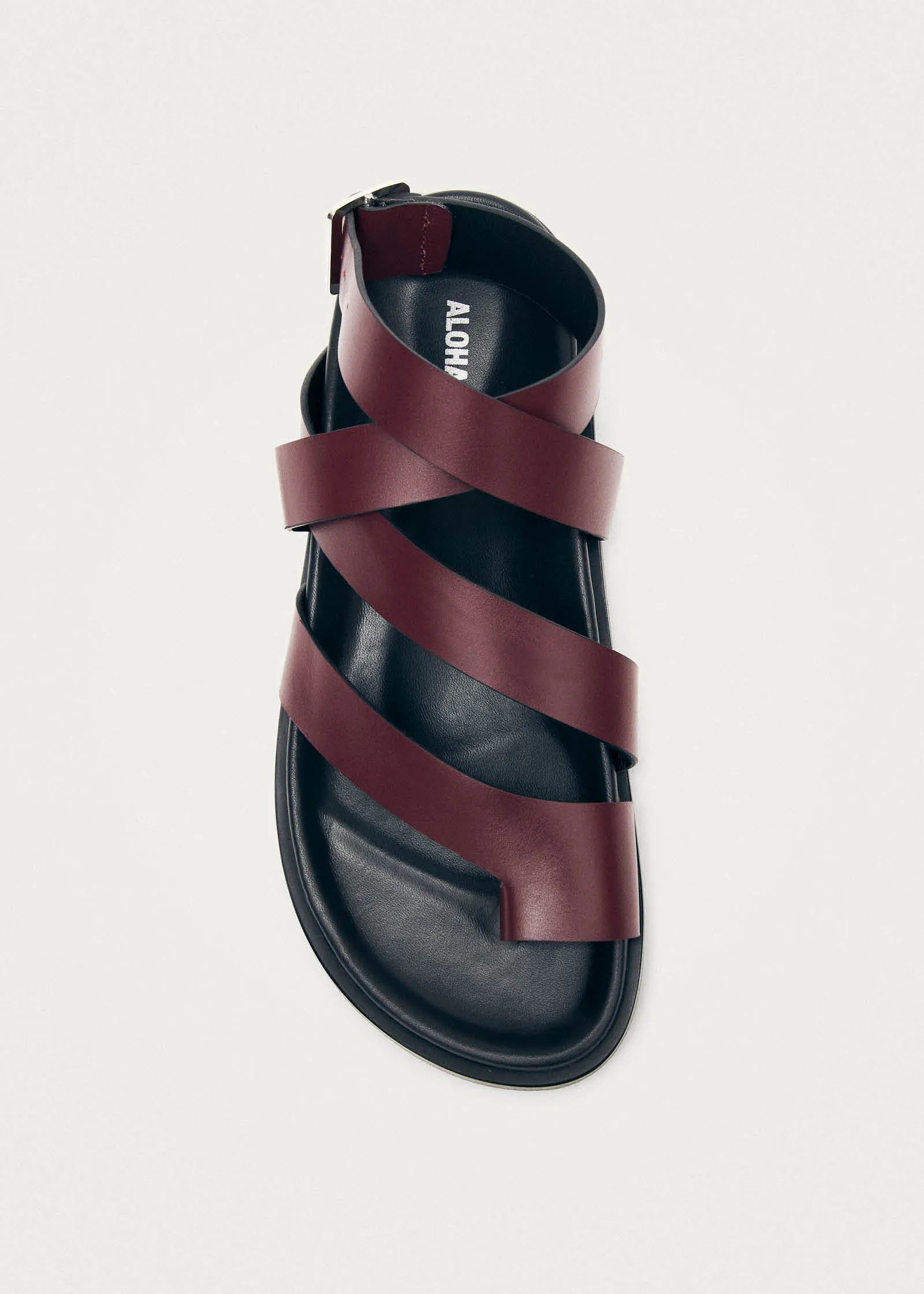 Tide Burgundy Leather Sandals sold by Alohas product image thumbnail 5