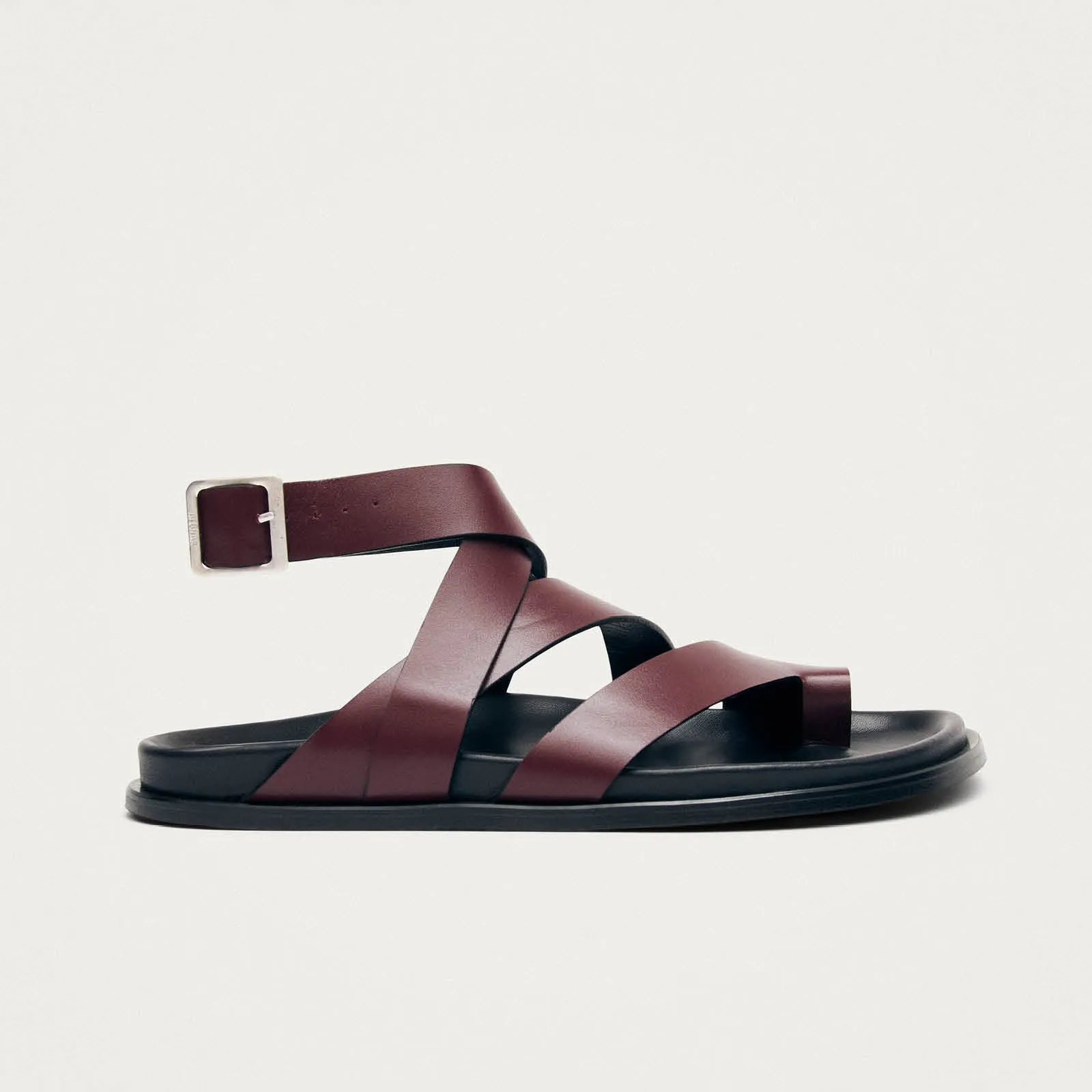 Tide Burgundy Leather Sandals sold by Alohas product image thumbnail 3