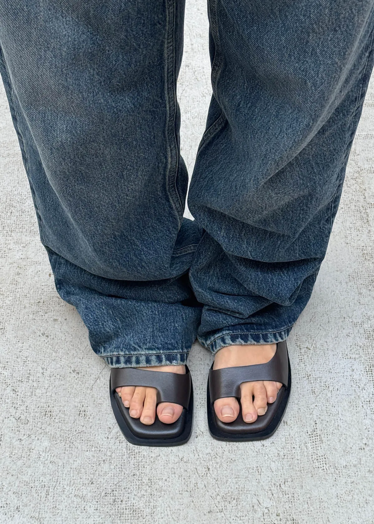 Tebas Brown Leather Sandals sold by Alohas product image thumbnail 2