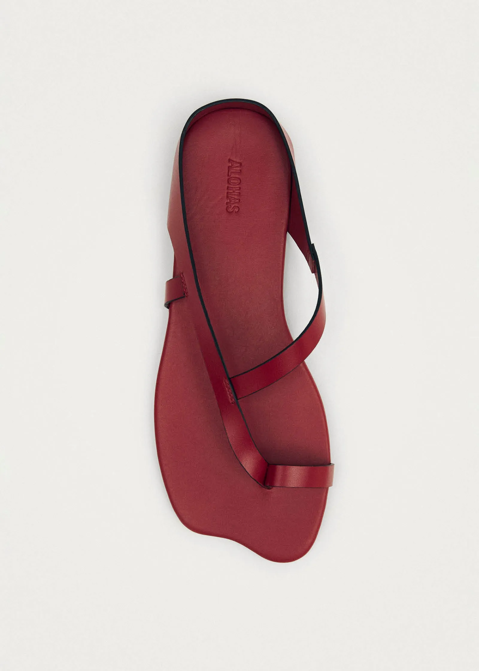 Dawn Red Leather Sandals sold by Alohas product image thumbnail 5