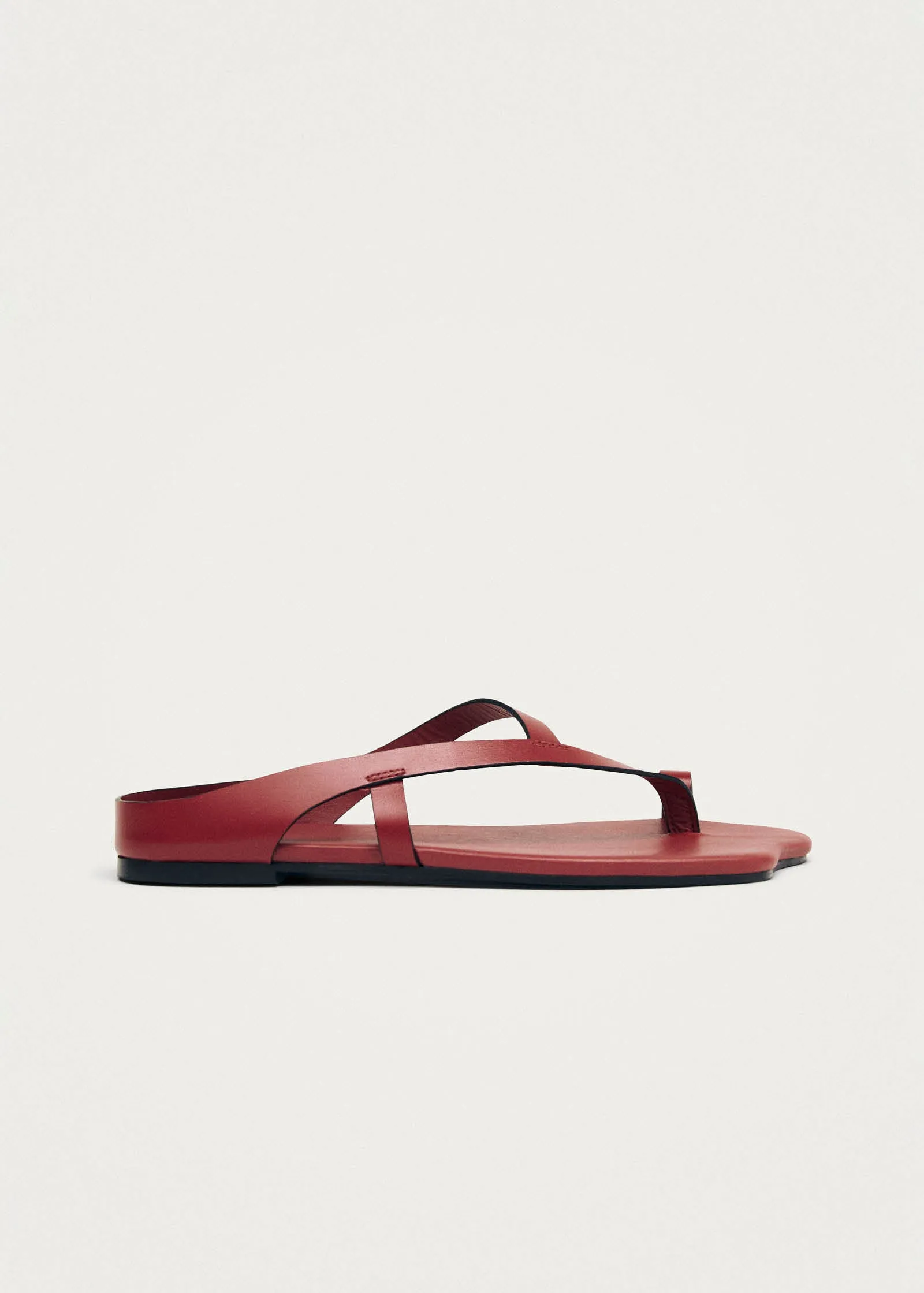 Dawn Red Leather Sandals sold by Alohas