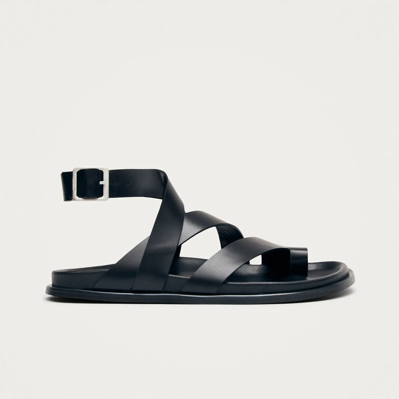 Tide Black Leather Sandals sold by Alohas product image thumbnail 3