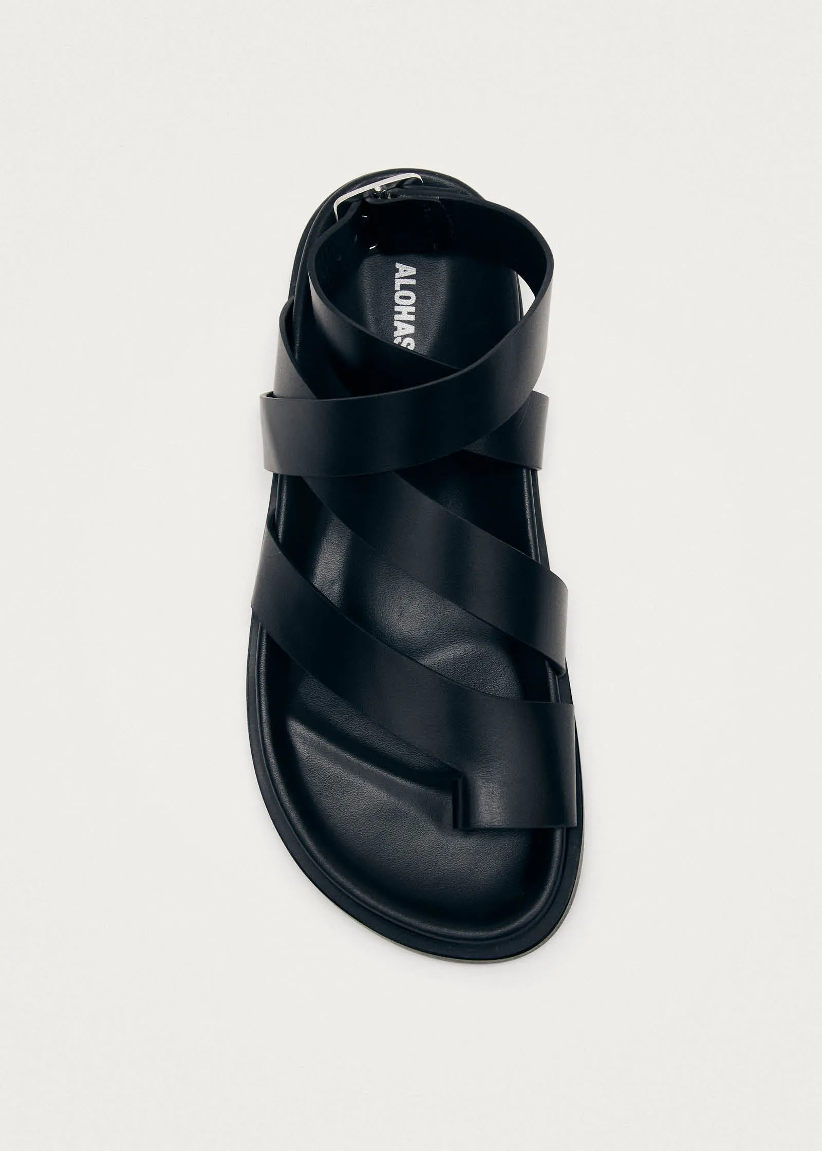 Tide Black Leather Sandals sold by Alohas product image thumbnail 5