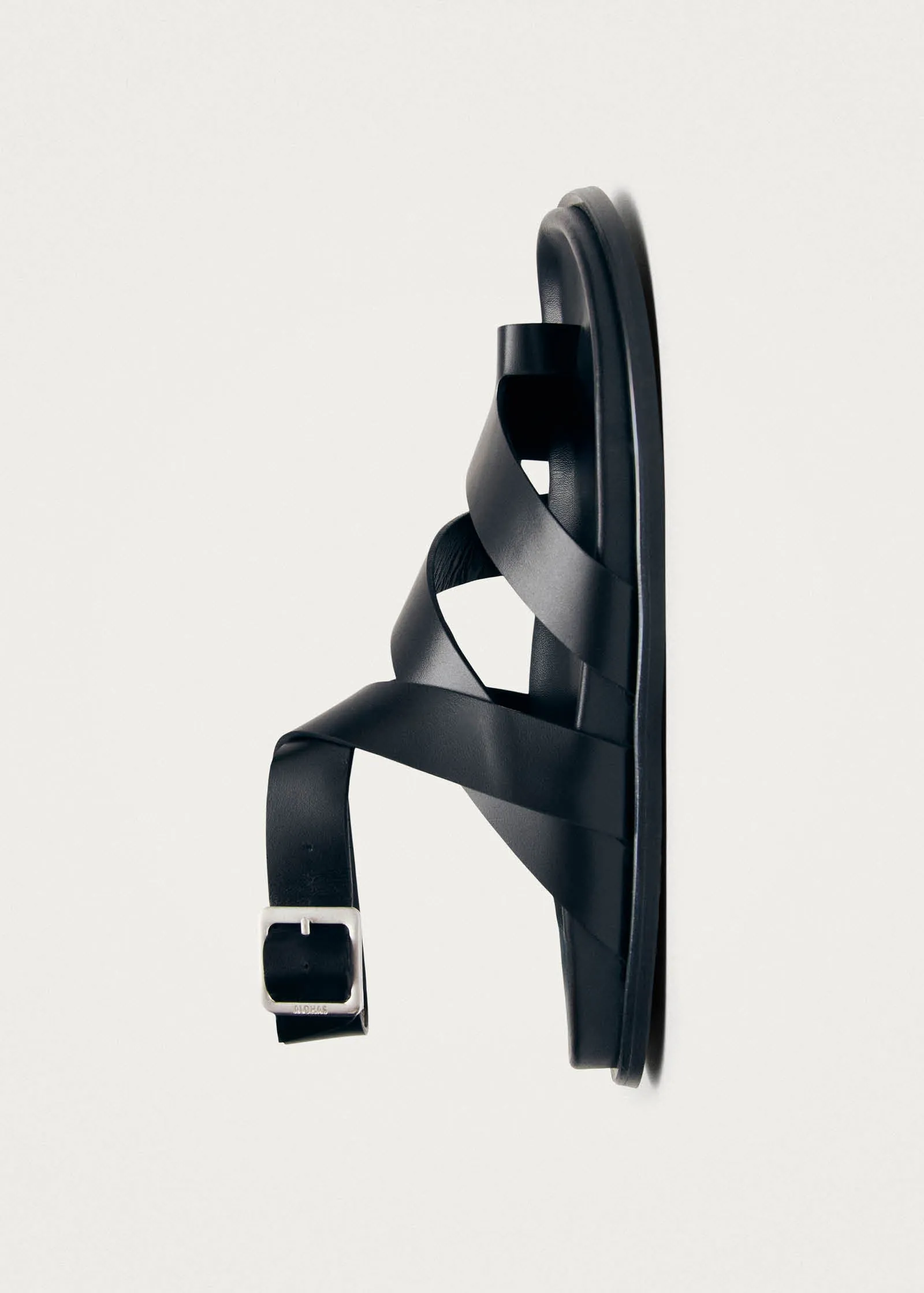 Tide Black Leather Sandals sold by Alohas product image thumbnail 4