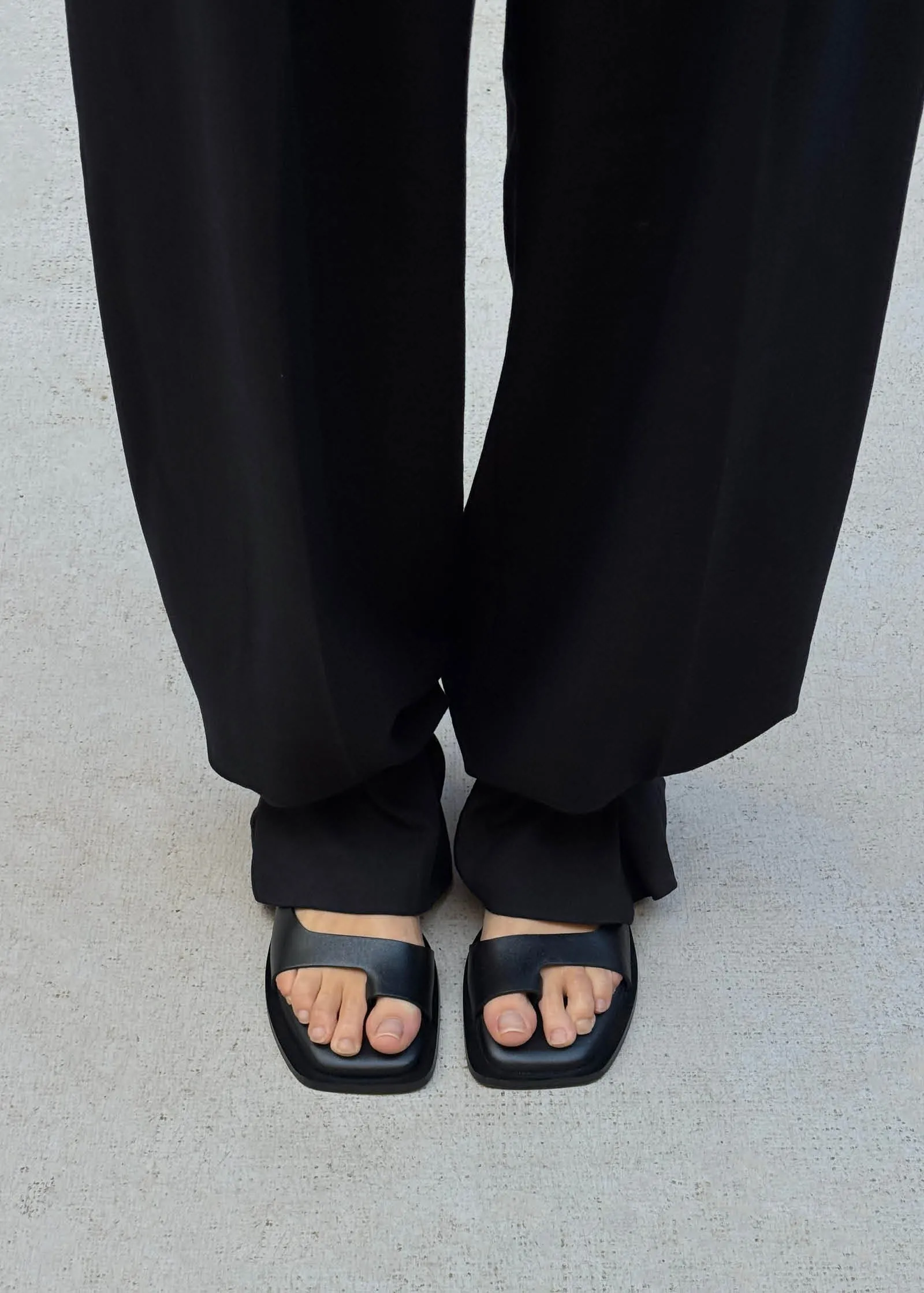 Tebas Black Leather Sandals sold by Alohas product image thumbnail 2