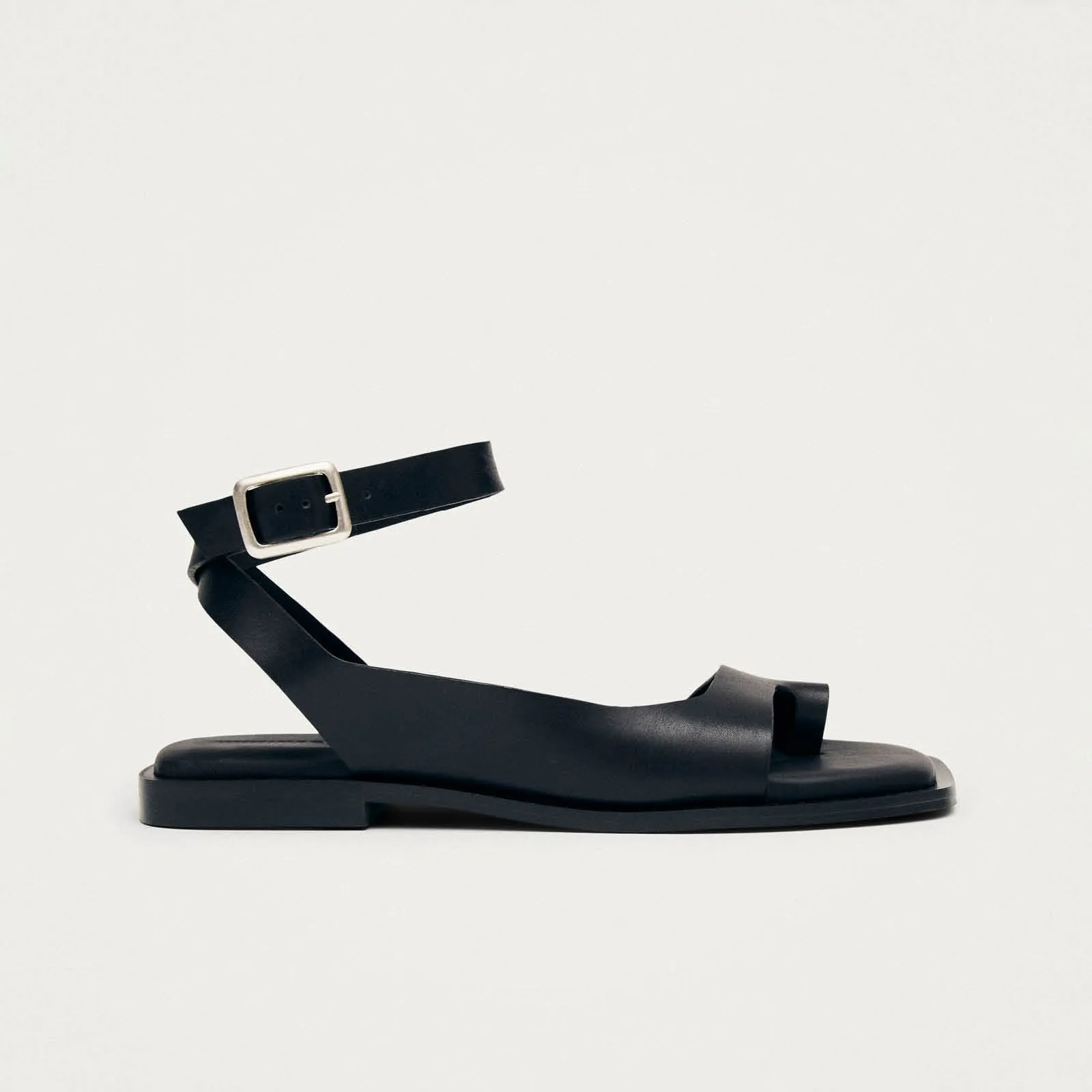 Tebas Black Leather Sandals sold by Alohas product image thumbnail 3