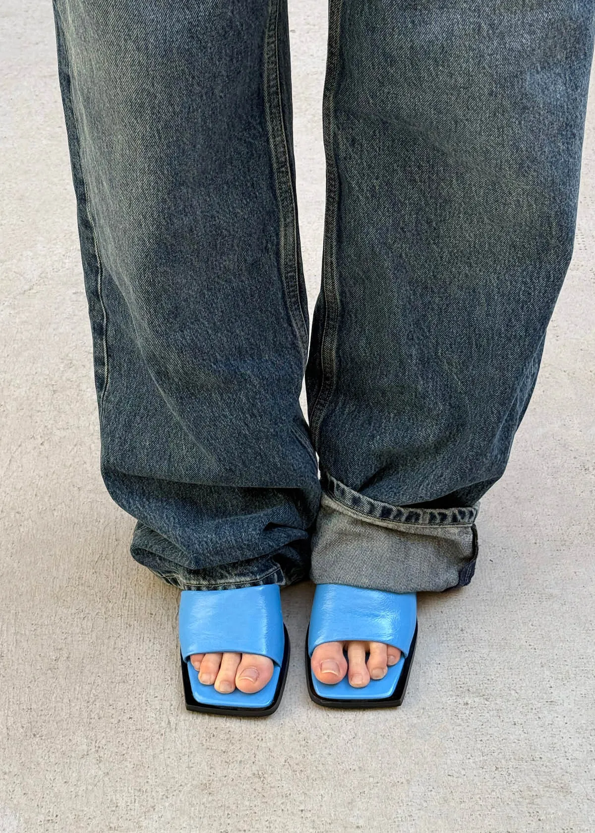 Kia Patent Blue Leather Sandals sold by Alohas product image thumbnail 2