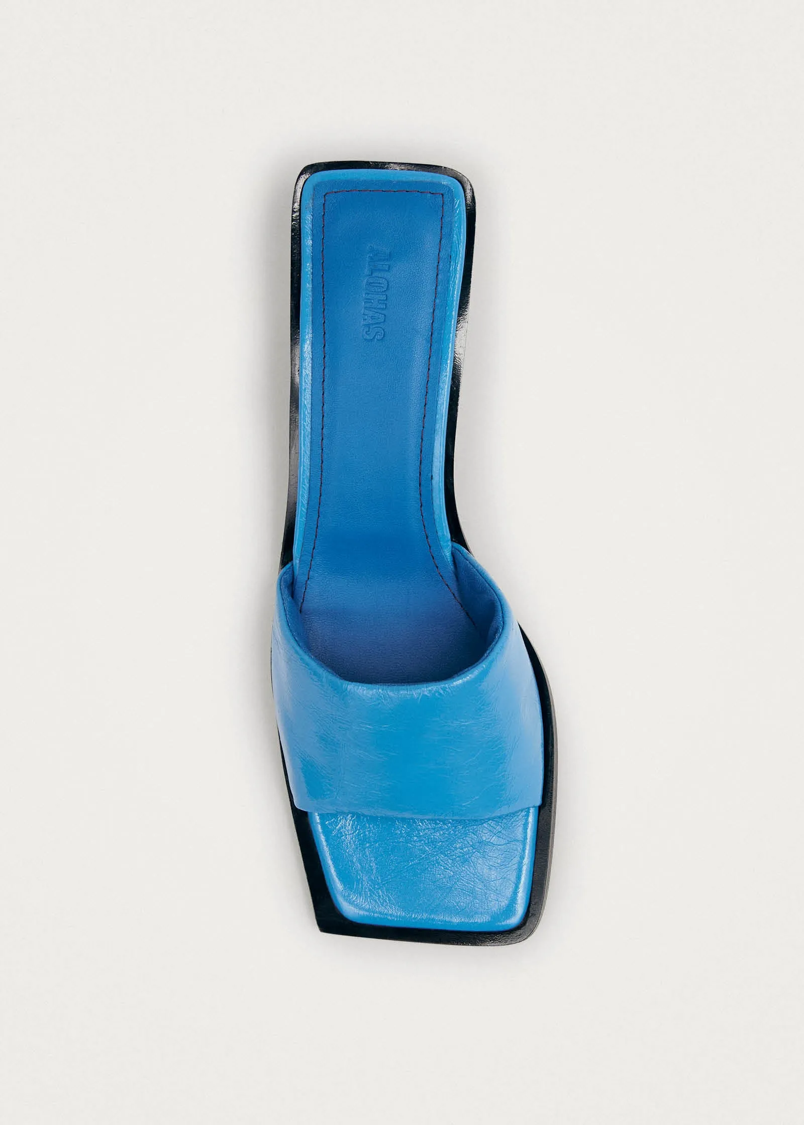 Kia Patent Blue Leather Sandals sold by Alohas product image thumbnail 5