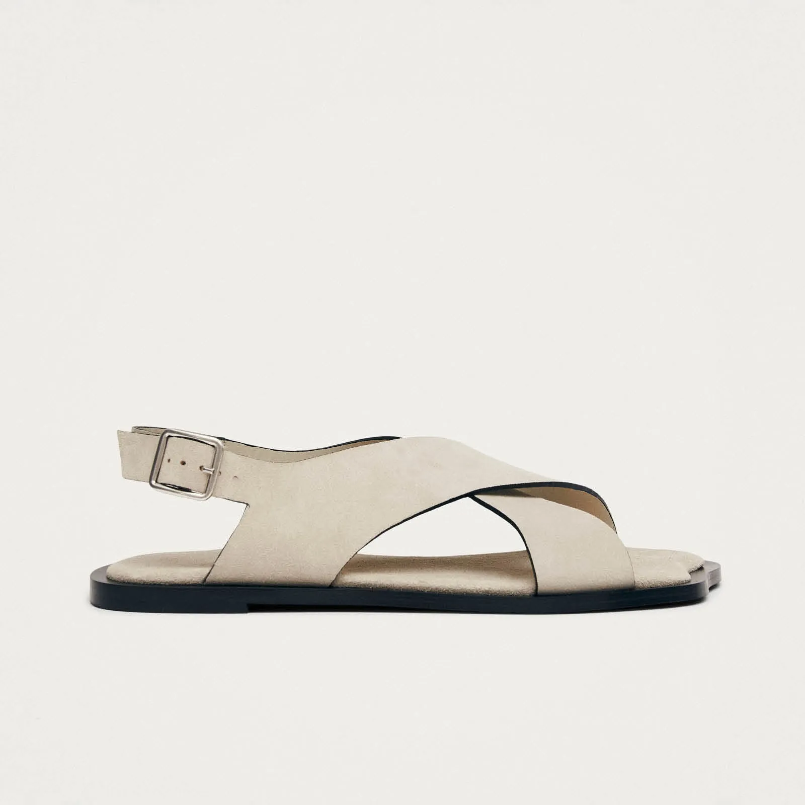 Nalu Suede Beige Leather Sandals sold by Alohas product image thumbnail 3