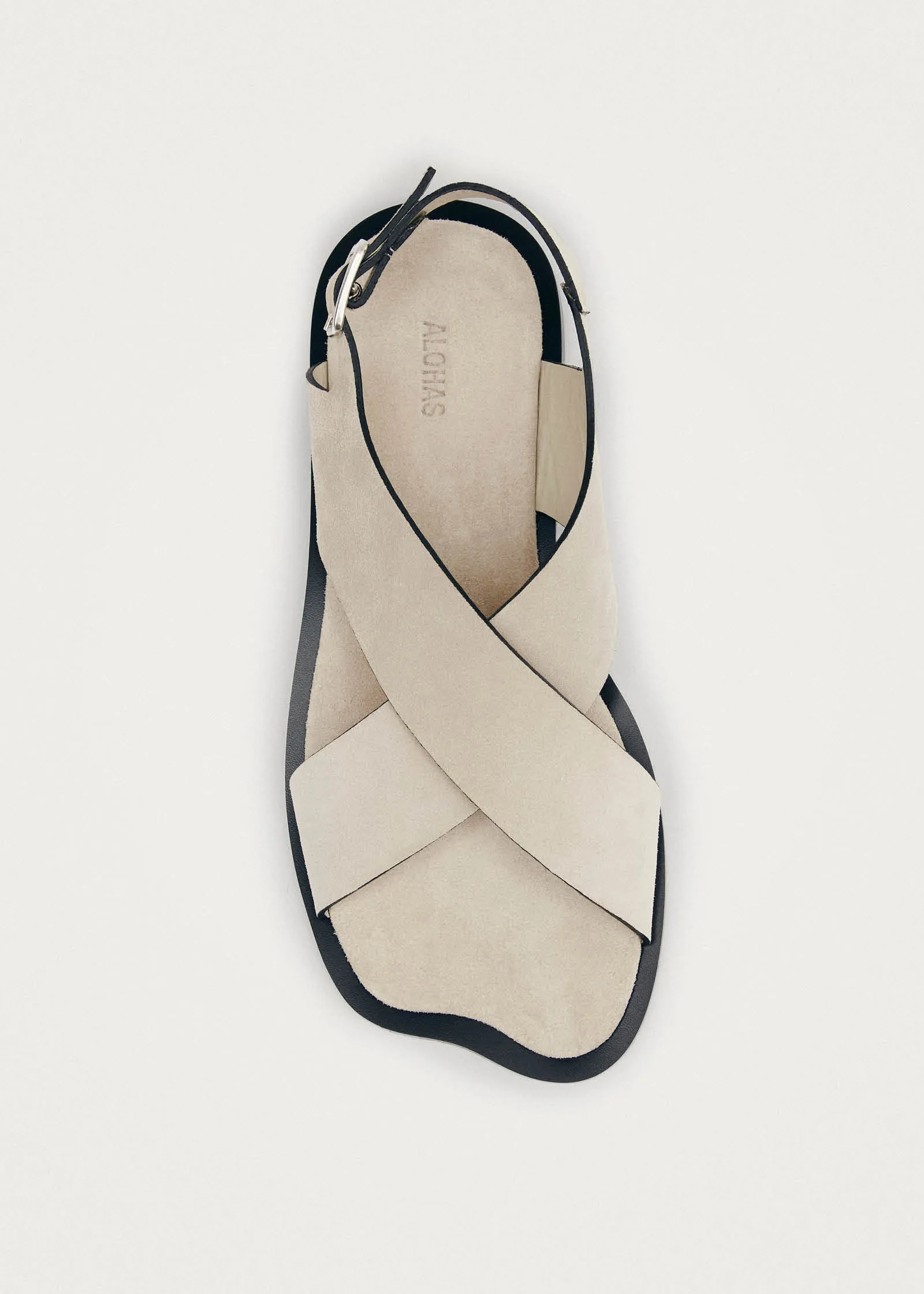 Nalu Suede Beige Leather Sandals sold by Alohas product image thumbnail 5